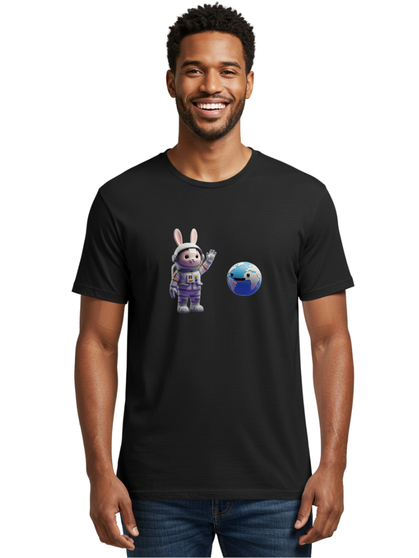 Bunny-Astronaut-2 Men'S Graphic Tee, 100% Cotton, Comfortable Casual Summer Wear, Machine Washable, Vintage Camera, Old Camera, Antique Camera, Black Camera, Classic Photography, Photography Equipment, Nostalgic Device, Film Camera, Camera Art Bah619