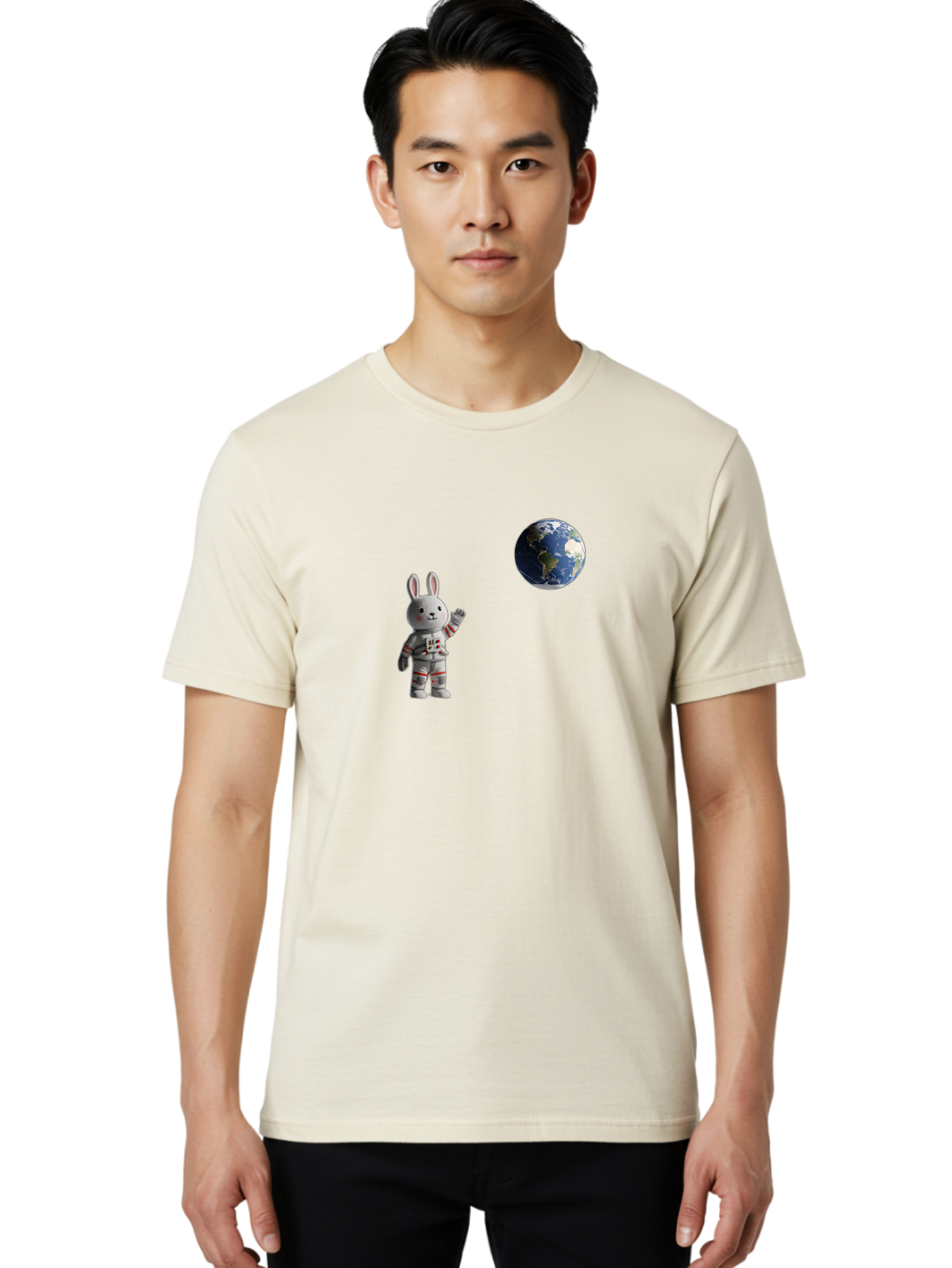 Bunny-Astronaut-3 Men'S Graphic Tee, 100% Cotton, Comfortable Casual Summer Wear, Machine Washable, Vintage Camera, Old Camera, Antique Camera, Black Camera, Classic Photography, Photography Equipment, Nostalgic Device, Film Camera, Camera Art Bah620