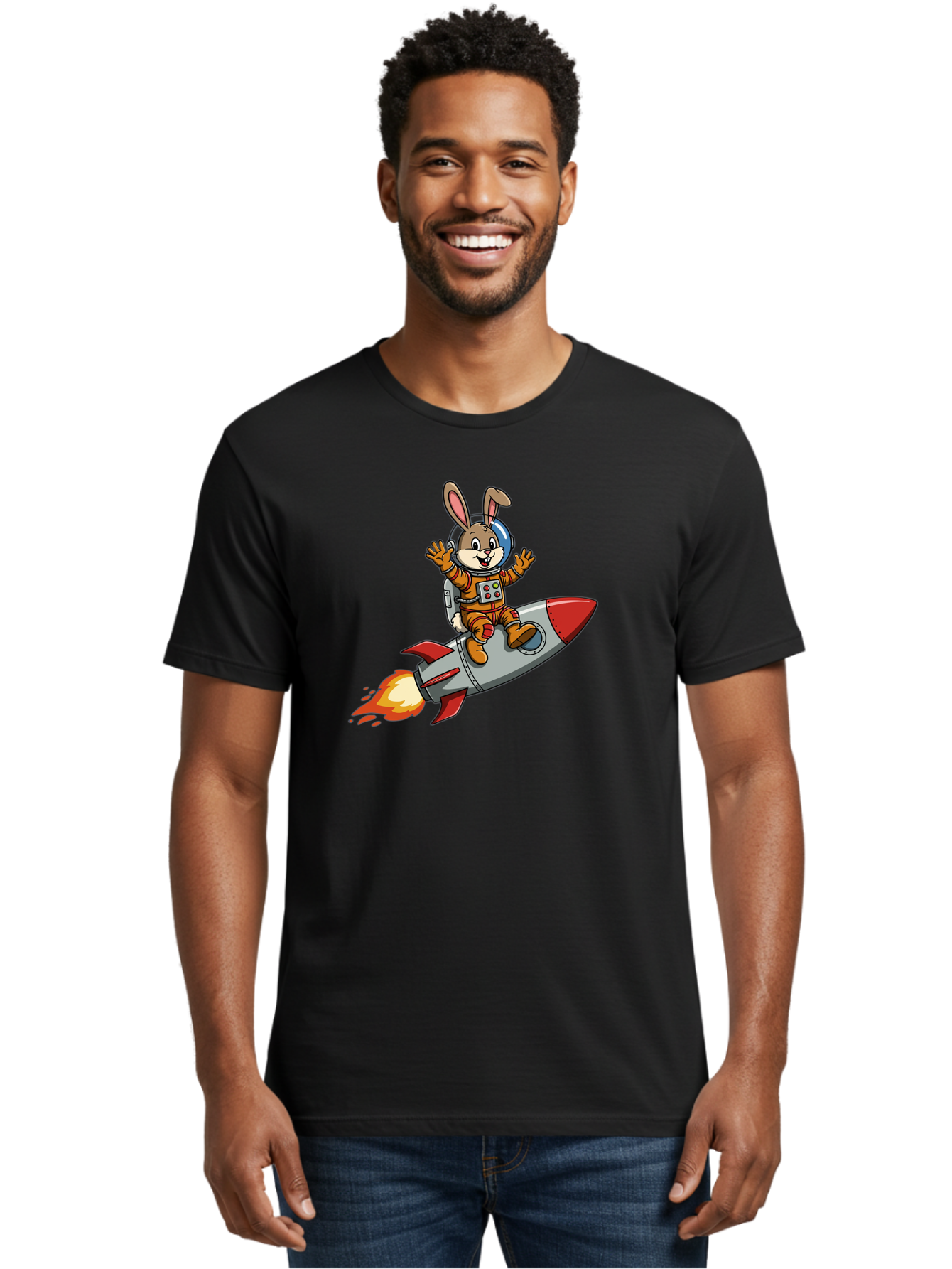 Bunny-Astronaut-8 Men'S Graphic Tee, 100% Cotton, Comfortable Casual Summer Wear, Machine Washable, Vintage Camera, Old Camera, Antique Camera, Black Camera, Classic Photography, Photography Equipment, Nostalgic Device, Film Camera, Camera Art Bah625