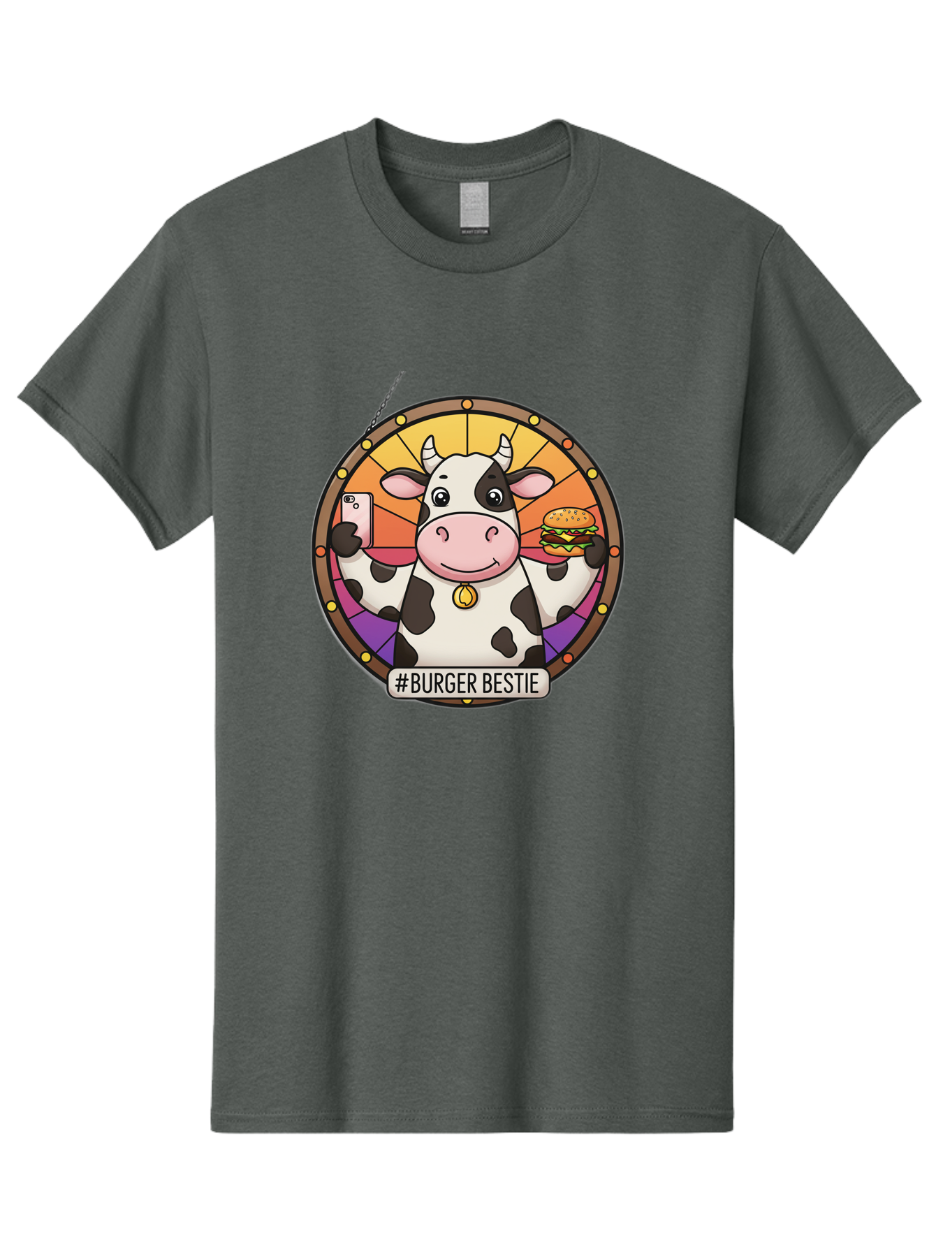 Burger-Bestie-Cow Men'S Graphic Tee, 100% Cotton, Comfortable Casual Summer Wear, Machine Washable, Vintage Camera, Old Camera, Antique Camera, Black Camera, Classic Photography, Photography Equipment, Nostalgic Device, Film Camera, Camera Art Bah631