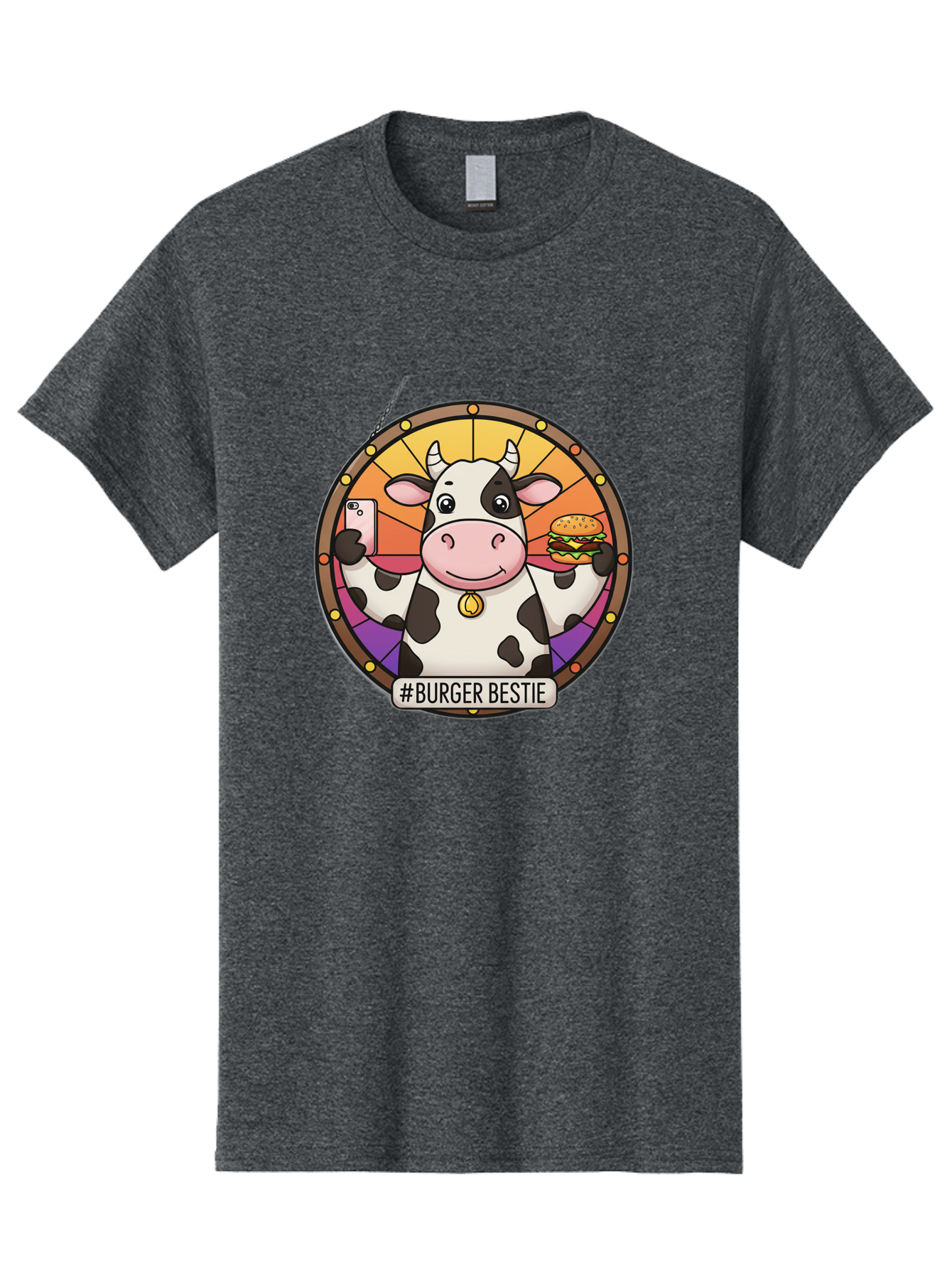 Burger-Bestie-Cow Men'S Graphic Tee, 100% Cotton, Comfortable Casual Summer Wear, Machine Washable, Vintage Camera, Old Camera, Antique Camera, Black Camera, Classic Photography, Photography Equipment, Nostalgic Device, Film Camera, Camera Art Bah631