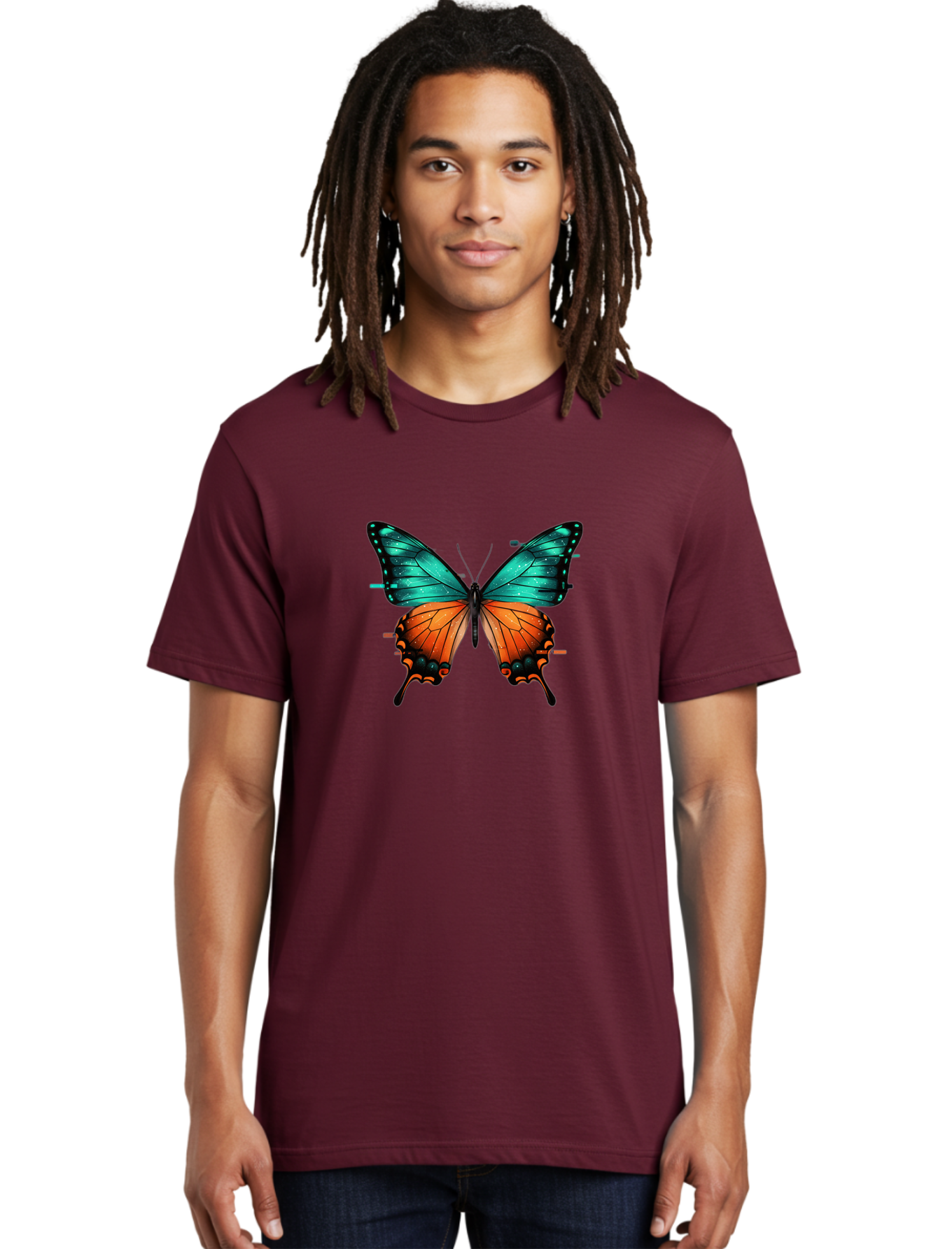 Butterfly-12 Men'S Graphic Tee, 100% Cotton, Comfortable Casual Summer Wear, Machine Washable, Vintage Camera, Old Camera, Antique Camera, Black Camera, Classic Photography, Photography Equipment, Nostalgic Device, Film Camera, Camera Art Bah644