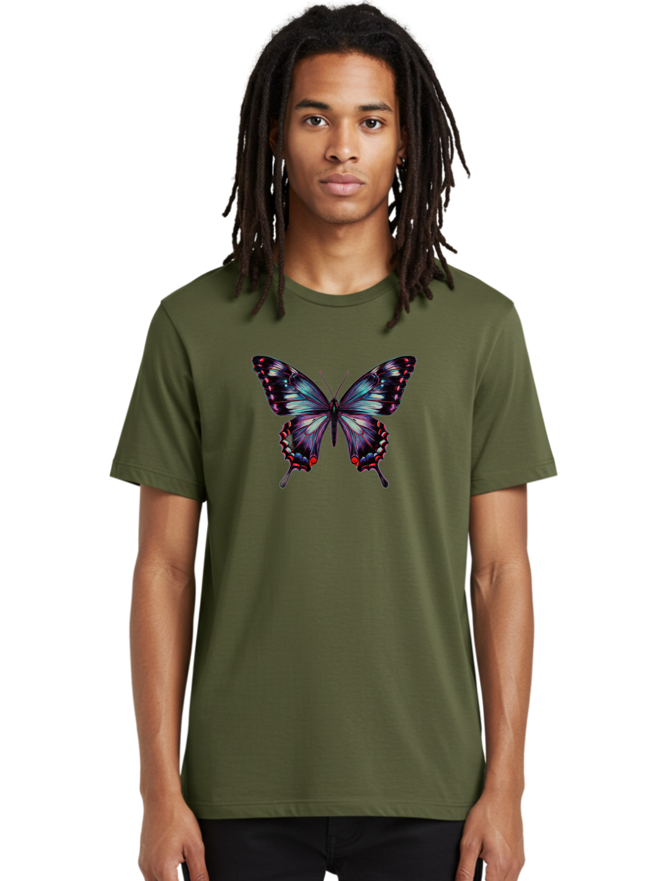 Butterfly-19 Men'S Graphic Tee, 100% Cotton, Comfortable Casual Summer Wear, Machine Washable, Vintage Camera, Old Camera, Antique Camera, Black Camera, Classic Photography, Photography Equipment, Nostalgic Device, Film Camera, Camera Art Bah651