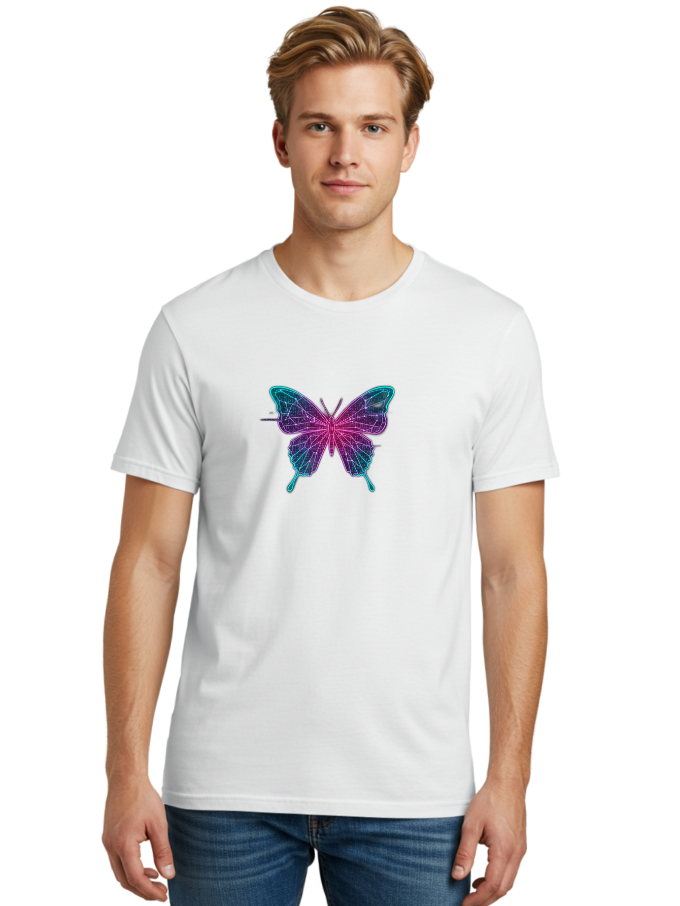 Butterfly-24 Men'S Graphic Tee, 100% Cotton, Comfortable Casual Summer Wear, Machine Washable, Vintage Camera, Old Camera, Antique Camera, Black Camera, Classic Photography, Photography Equipment, Nostalgic Device, Film Camera, Camera Art Bah657