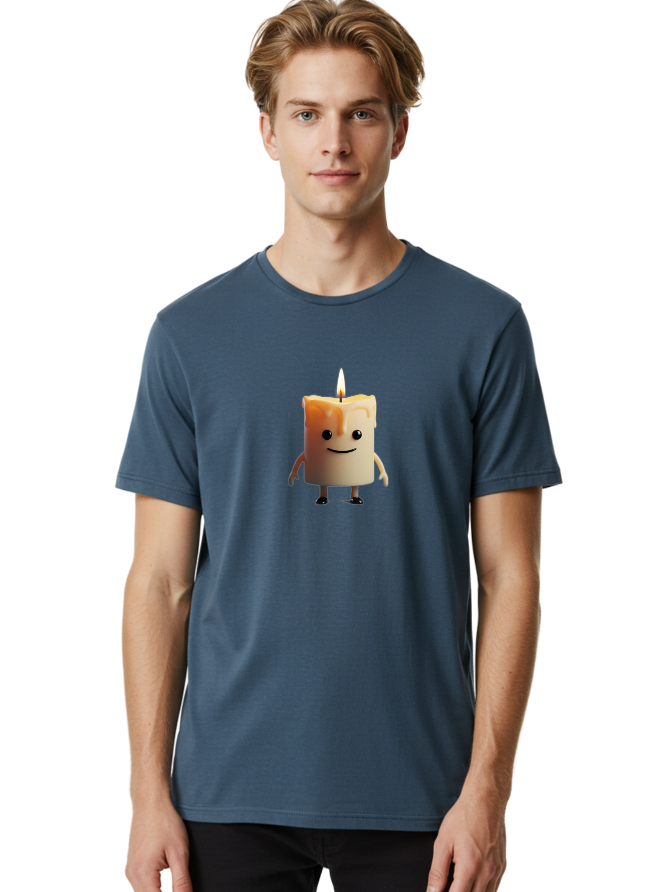 Candle-Character-1 Men'S Graphic Tee, 100% Cotton, Comfortable Casual Summer Wear, Machine Washable, Vintage Camera, Old Camera, Antique Camera, Black Camera, Classic Photography, Photography Equipment, Nostalgic Device, Film Camera, Bah682