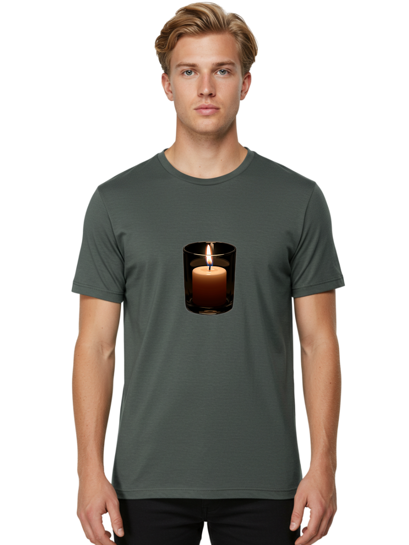 Candle-In-Glass-Holder Men'S Graphic Tee, 100% Cotton, Comfortable Casual Summer Wear, Machine Washable, Vintage Camera, Old Camera, Antique Camera, Black Camera, Classic Photography, Photography Equipment, Nostalgic Device, Film Camera, Bah689