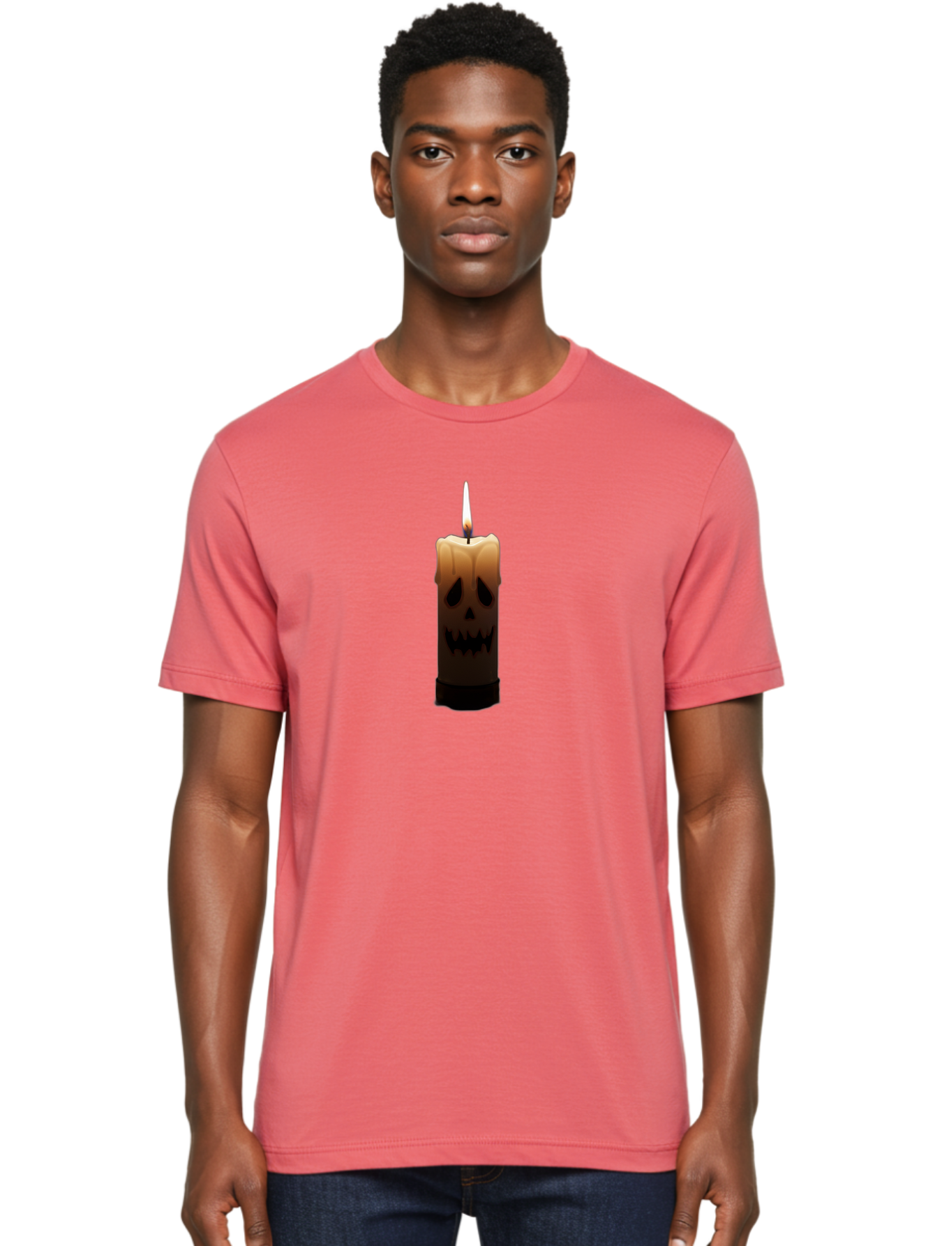 Candle-With-Skull Men'S Graphic Tee, 100% Cotton, Comfortable Casual Summer Wear, Machine Washable, Vintage Camera, Old Camera, Antique Camera, Black Camera, Classic Photography, Photography Equipment, Nostalgic Device, Film Camera, Camera Art Bah695