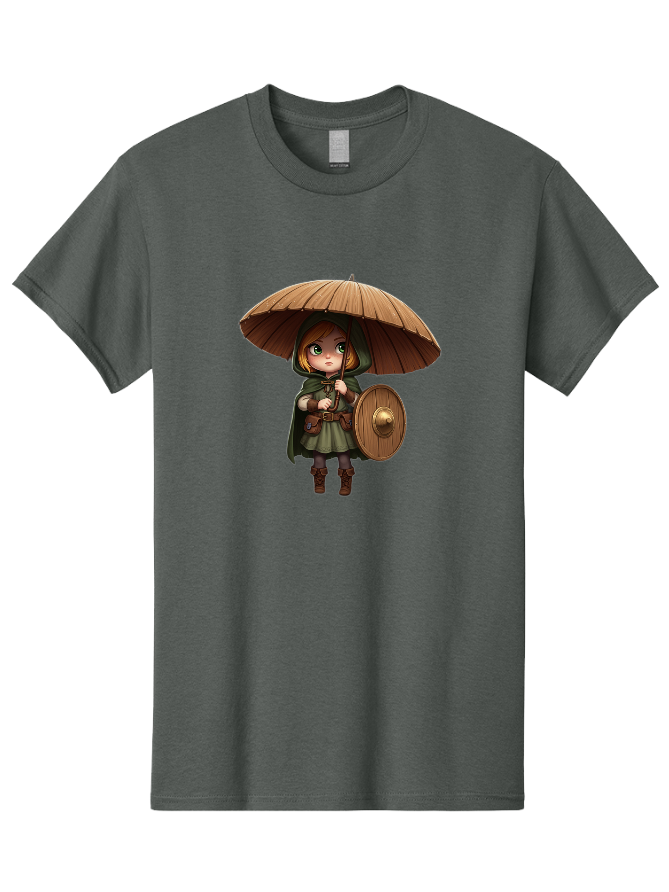 Cartoon-Girl-With-Shield-And-Umbrella Men'S Graphic Tee, 100% Cotton, Comfortable Casual Summer Wear, Machine Washable, Vintage Camera, Old Camera, Antique Camera, Black Camera, Classic Photography, Photography Equipment, Nostalgic Device, Bah700