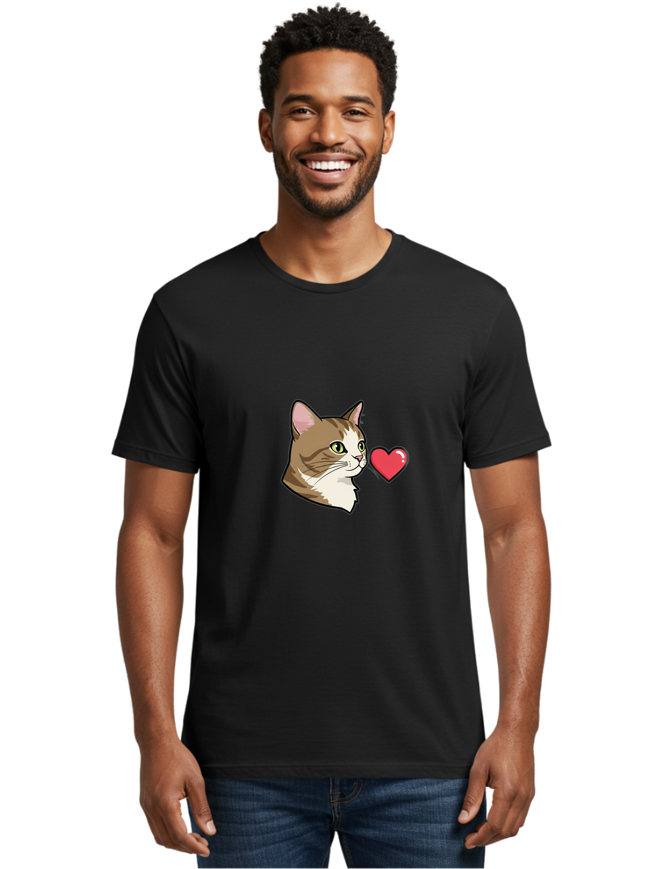 Cat-And-Heart Men'S Graphic Tee, 100% Cotton, Comfortable Casual Summer Wear, Machine Washable, Vintage Camera, Old Camera, Antique Camera, Black Camera, Classic Photography, Photography Equipment, Nostalgic Device, Film Camera, Camera Art Bah701