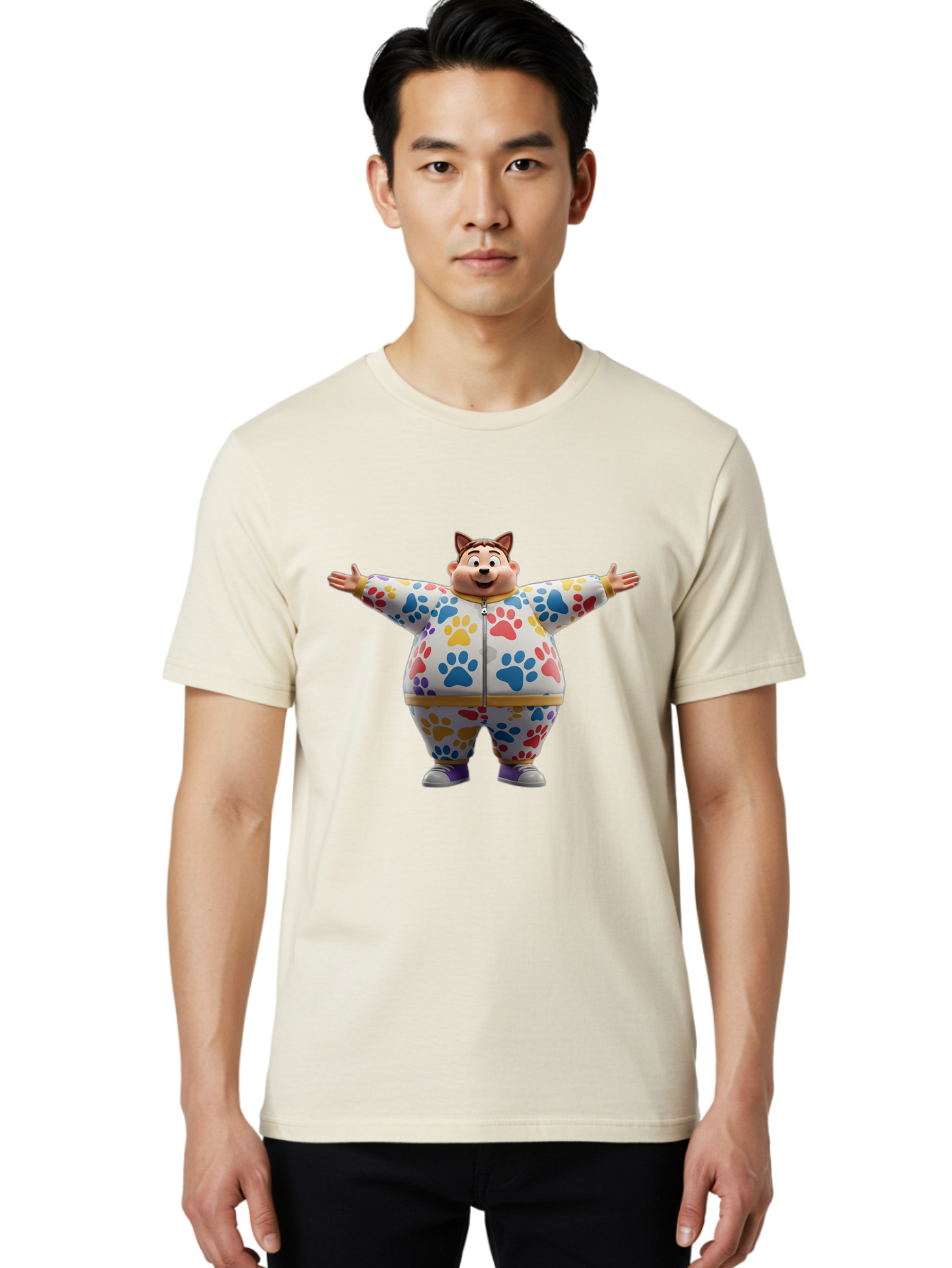 Cat-Ears-Character Men'S Graphic Tee, 100% Cotton, Comfortable Casual Summer Wear, Machine Washable, Vintage Camera, Old Camera, Antique Camera, Black Camera, Classic Photography, Photography Equipment, Nostalgic Device, Film Camera, Bah702