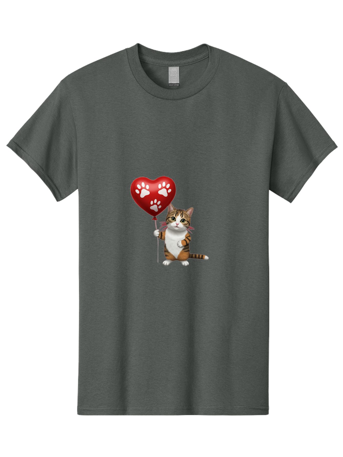 Cat-Holding-Heart-Balloon Men'S Graphic Tee, 100% Cotton, Comfortable Casual Summer Wear, Machine Washable, Vintage Camera, Old Camera, Antique Camera, Black Camera, Classic Photography, Photography Equipment, Nostalgic Device, Film Camera, Bah704
