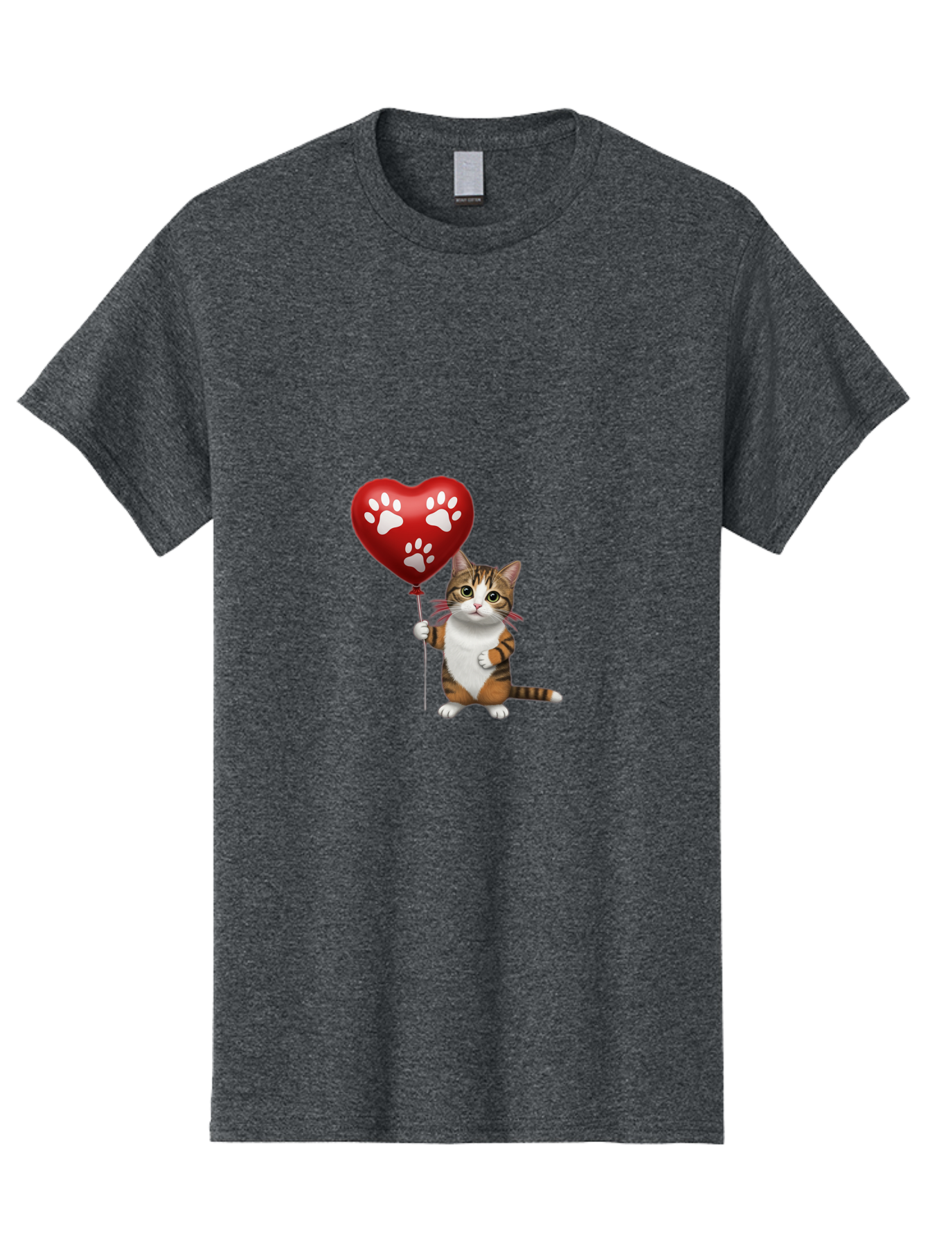 Cat-Holding-Heart-Balloon Men'S Graphic Tee, 100% Cotton, Comfortable Casual Summer Wear, Machine Washable, Vintage Camera, Old Camera, Antique Camera, Black Camera, Classic Photography, Photography Equipment, Nostalgic Device, Film Camera, Bah704