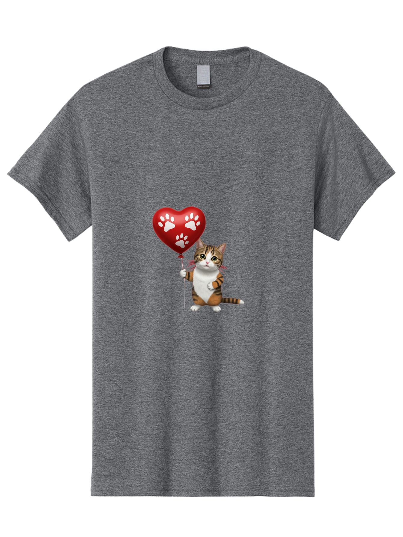 Cat-Holding-Heart-Balloon Men'S Graphic Tee, 100% Cotton, Comfortable Casual Summer Wear, Machine Washable, Vintage Camera, Old Camera, Antique Camera, Black Camera, Classic Photography, Photography Equipment, Nostalgic Device, Film Camera, Bah704