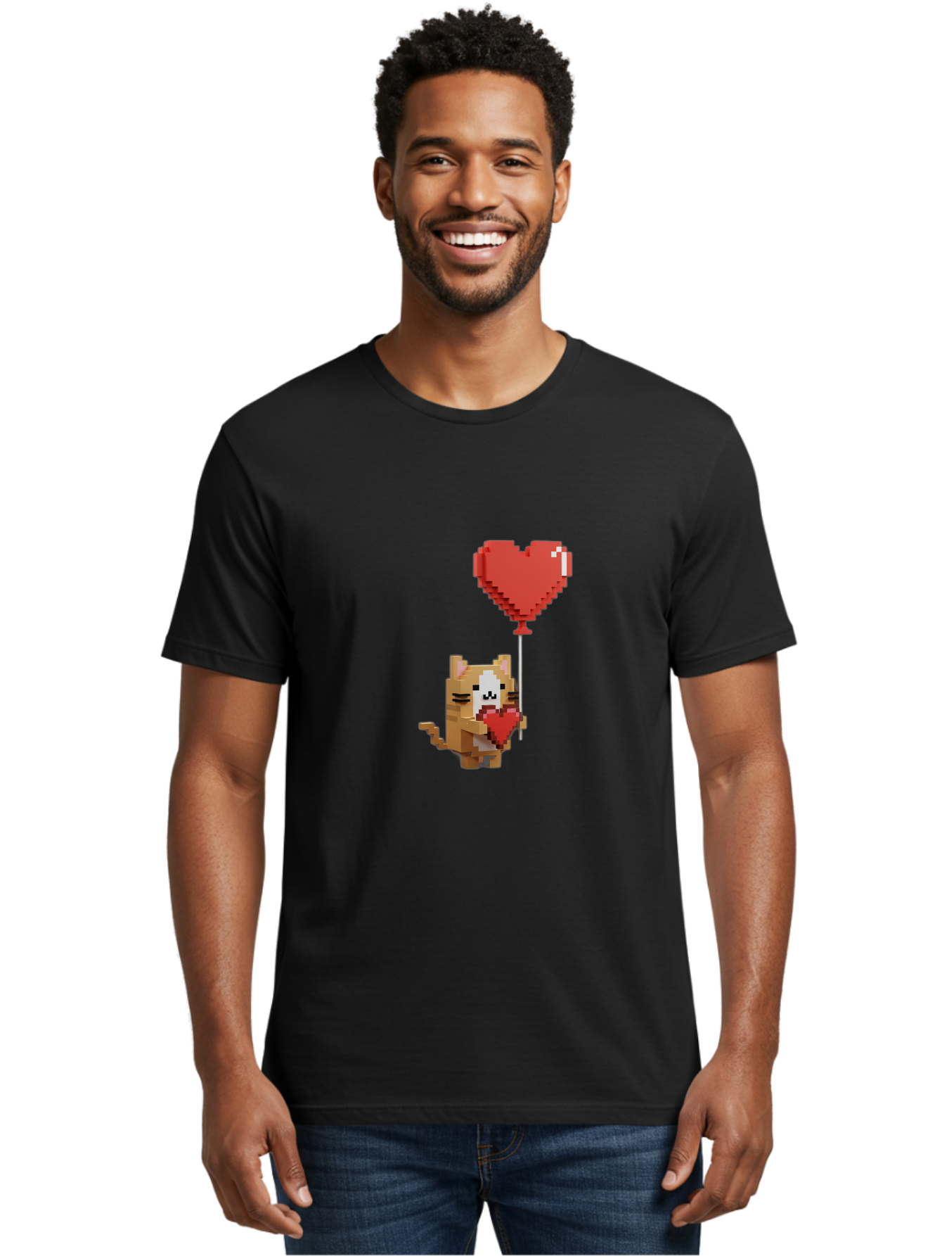 Cat-Hugging-Heart Men'S Graphic Tee, 100% Cotton, Comfortable Casual Summer Wear, Machine Washable, Vintage Camera, Old Camera, Antique Camera, Black Camera, Classic Photography, Photography Equipment, Nostalgic Device, Film Camera, Camera Art Bah705