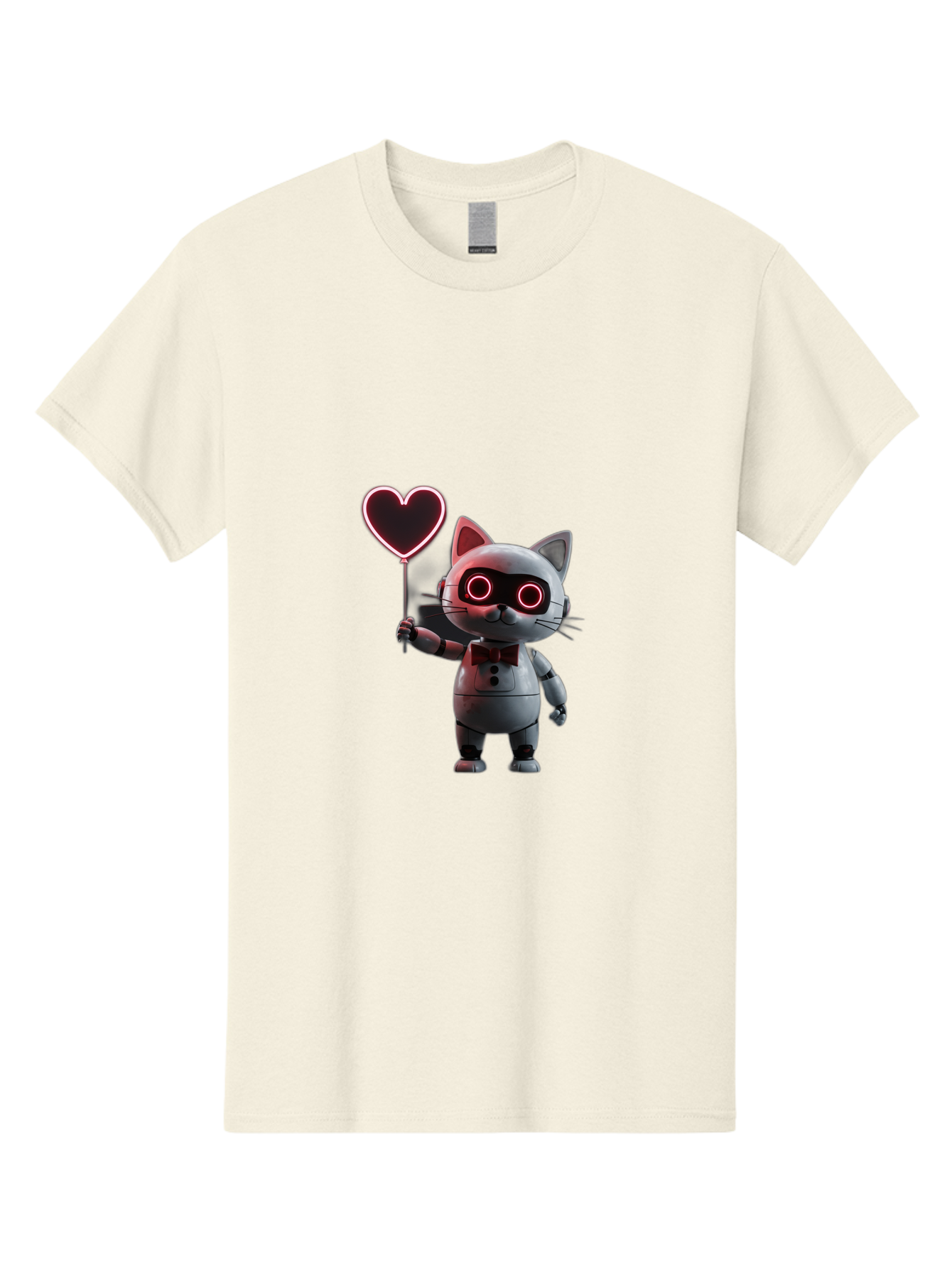 Cat-Robot-Heart Men'S Graphic Tee, 100% Cotton, Comfortable Casual Summer Wear, Machine Washable, Vintage Camera, Old Camera, Antique Camera, Black Camera, Classic Photography, Photography Equipment, Nostalgic Device, Film Camera, Camera Art Bah706
