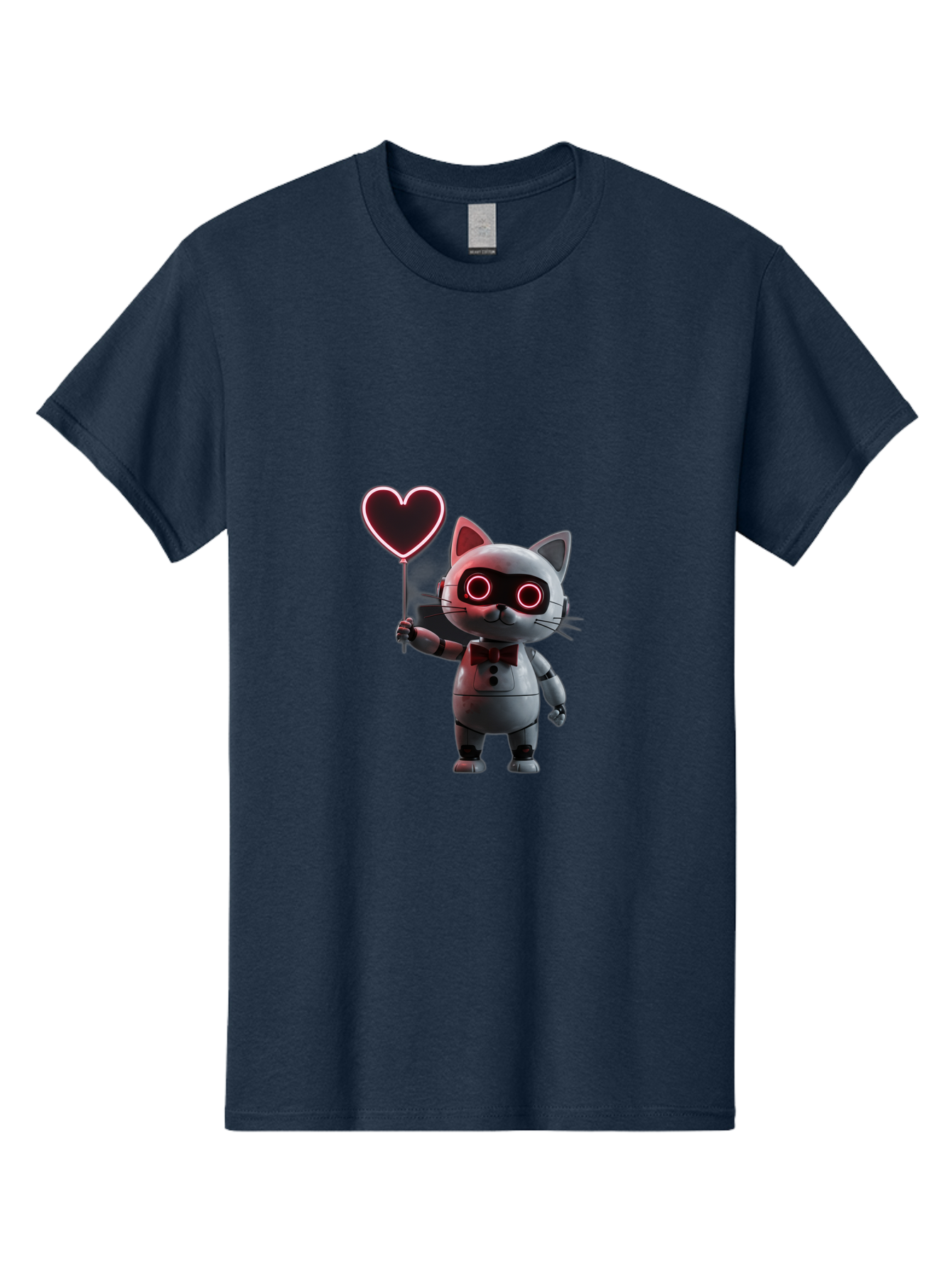 Cat-Robot-Heart Men'S Graphic Tee, 100% Cotton, Comfortable Casual Summer Wear, Machine Washable, Vintage Camera, Old Camera, Antique Camera, Black Camera, Classic Photography, Photography Equipment, Nostalgic Device, Film Camera, Camera Art Bah706