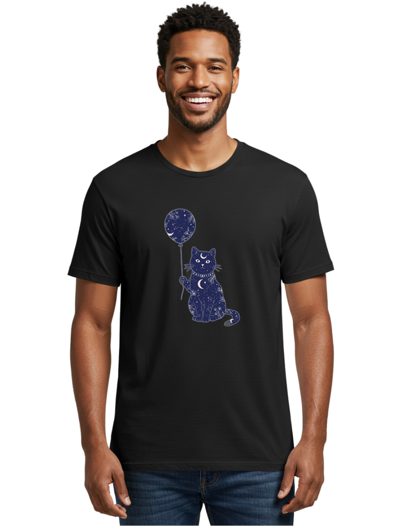 Cat-With-Galaxy-Balloon Men'S Graphic Tee, 100% Cotton, Comfortable Casual Summer Wear, Machine Washable, Vintage Camera, Old Camera, Antique Camera, Black Camera, Classic Photography, Photography Equipment, Nostalgic Device, Film Camera, Bah707