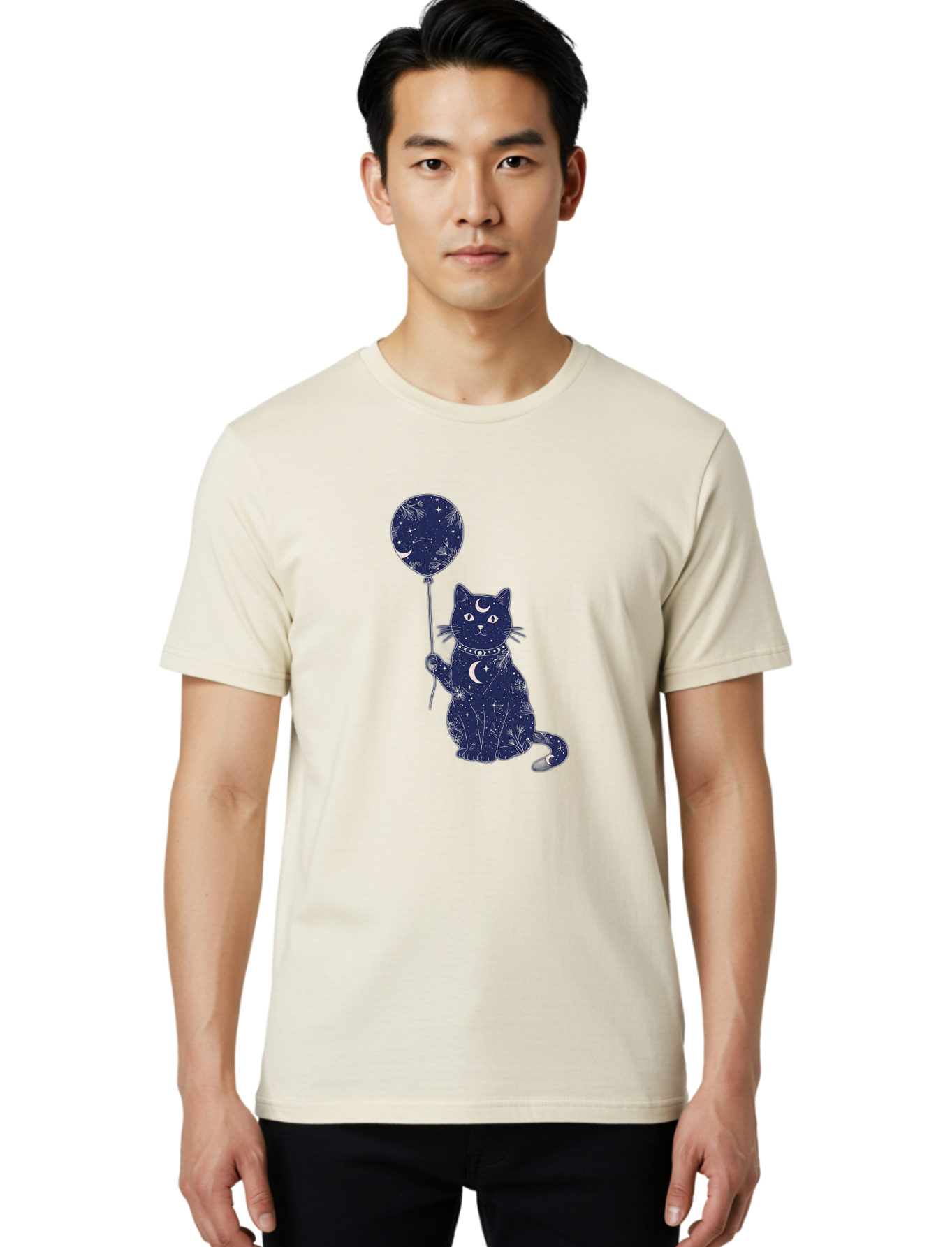 Cat-With-Galaxy-Balloon Men'S Graphic Tee, 100% Cotton, Comfortable Casual Summer Wear, Machine Washable, Vintage Camera, Old Camera, Antique Camera, Black Camera, Classic Photography, Photography Equipment, Nostalgic Device, Film Camera, Bah707