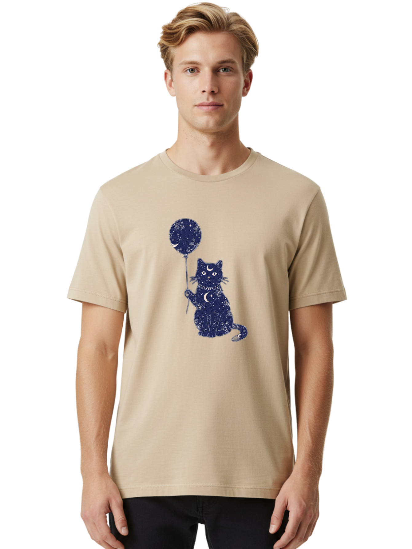Cat-With-Galaxy-Balloon Men'S Graphic Tee, 100% Cotton, Comfortable Casual Summer Wear, Machine Washable, Vintage Camera, Old Camera, Antique Camera, Black Camera, Classic Photography, Photography Equipment, Nostalgic Device, Film Camera, Bah707
