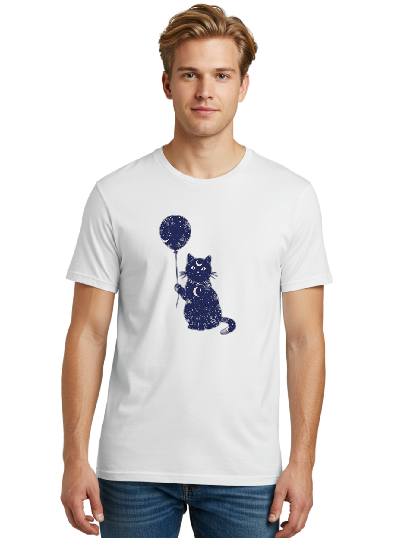 Cat-With-Galaxy-Balloon Men'S Graphic Tee, 100% Cotton, Comfortable Casual Summer Wear, Machine Washable, Vintage Camera, Old Camera, Antique Camera, Black Camera, Classic Photography, Photography Equipment, Nostalgic Device, Film Camera, Bah707