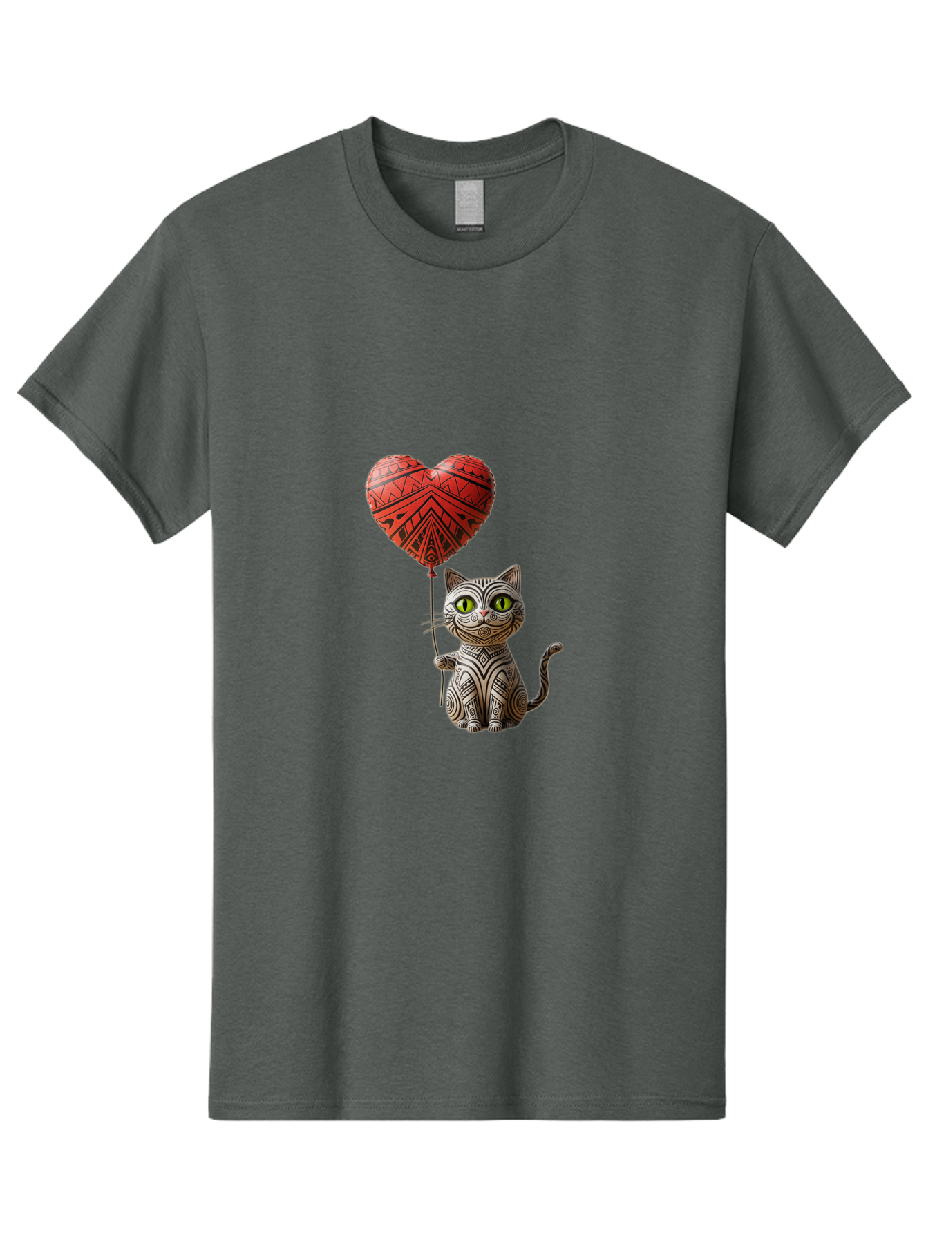 Cat-With-Heart-Balloon-1 Men'S Graphic Tee, 100% Cotton, Comfortable Casual Summer Wear, Machine Washable, Vintage Camera, Old Camera, Antique Camera, Black Camera, Classic Photography, Photography Equipment, Nostalgic Device, Film Camera, Bah708