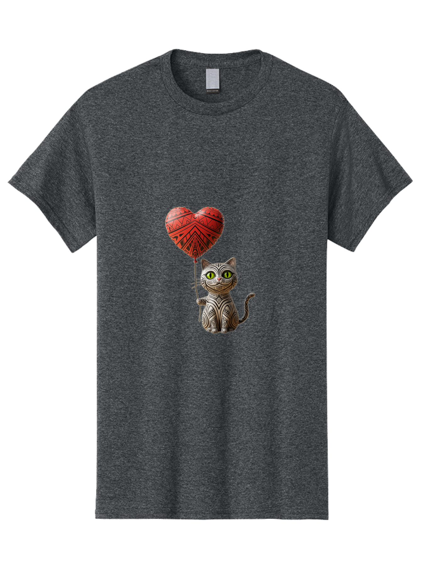 Cat-With-Heart-Balloon-1 Men'S Graphic Tee, 100% Cotton, Comfortable Casual Summer Wear, Machine Washable, Vintage Camera, Old Camera, Antique Camera, Black Camera, Classic Photography, Photography Equipment, Nostalgic Device, Film Camera, Bah708