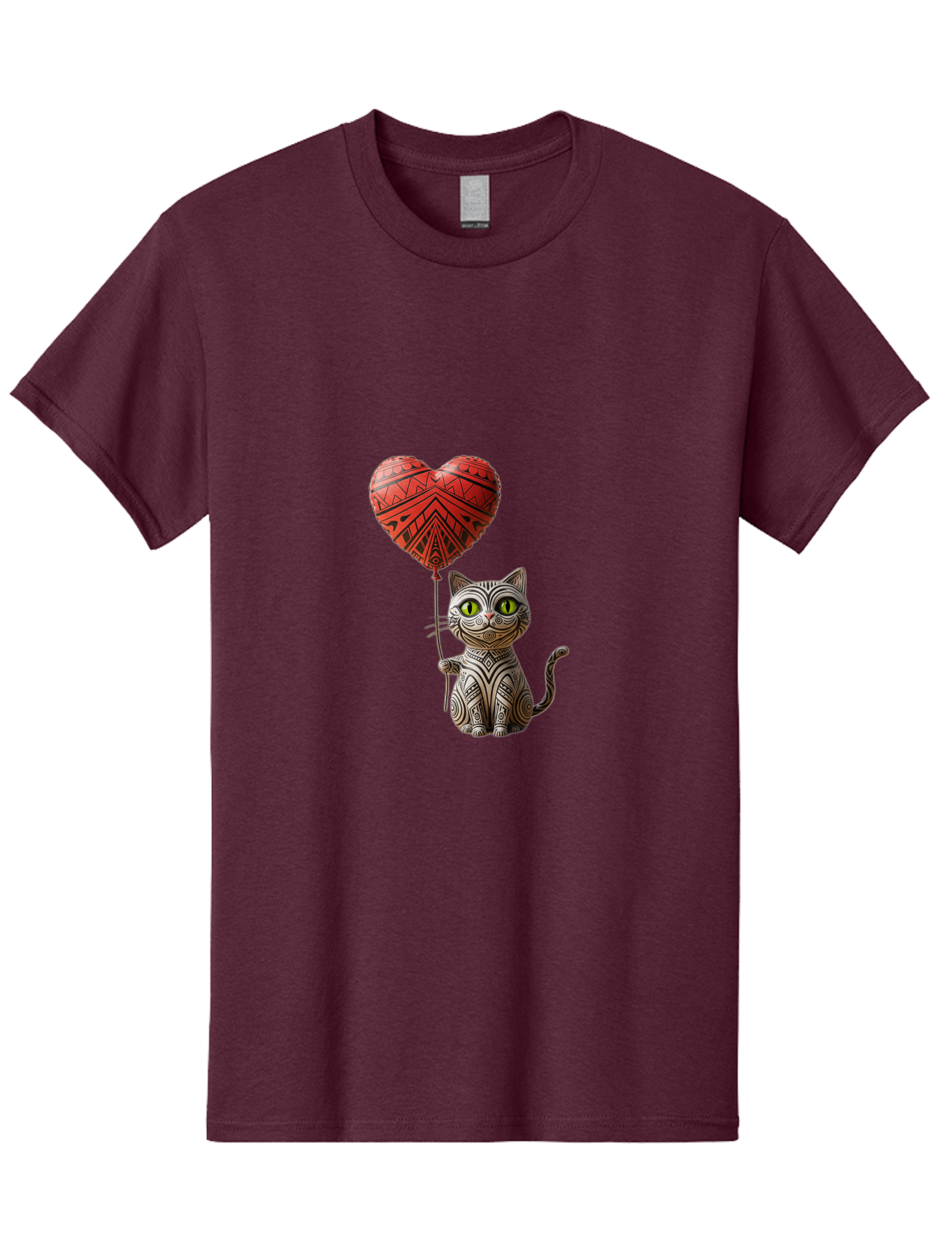 Cat-With-Heart-Balloon-1 Men'S Graphic Tee, 100% Cotton, Comfortable Casual Summer Wear, Machine Washable, Vintage Camera, Old Camera, Antique Camera, Black Camera, Classic Photography, Photography Equipment, Nostalgic Device, Film Camera, Bah708