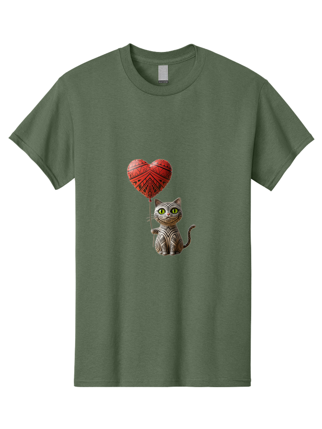 Cat-With-Heart-Balloon-1 Men'S Graphic Tee, 100% Cotton, Comfortable Casual Summer Wear, Machine Washable, Vintage Camera, Old Camera, Antique Camera, Black Camera, Classic Photography, Photography Equipment, Nostalgic Device, Film Camera, Bah708