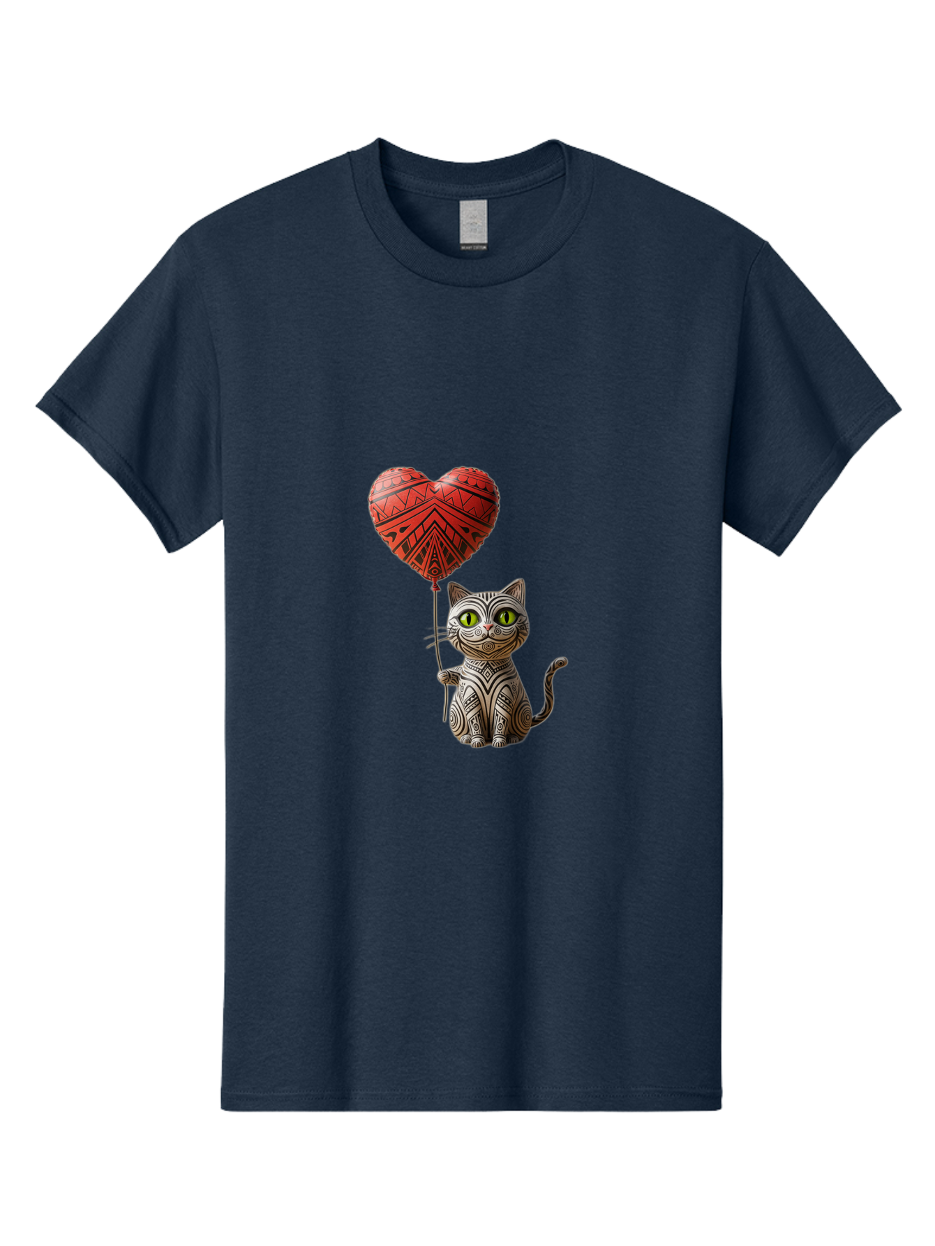 Cat-With-Heart-Balloon-1 Men'S Graphic Tee, 100% Cotton, Comfortable Casual Summer Wear, Machine Washable, Vintage Camera, Old Camera, Antique Camera, Black Camera, Classic Photography, Photography Equipment, Nostalgic Device, Film Camera, Bah708
