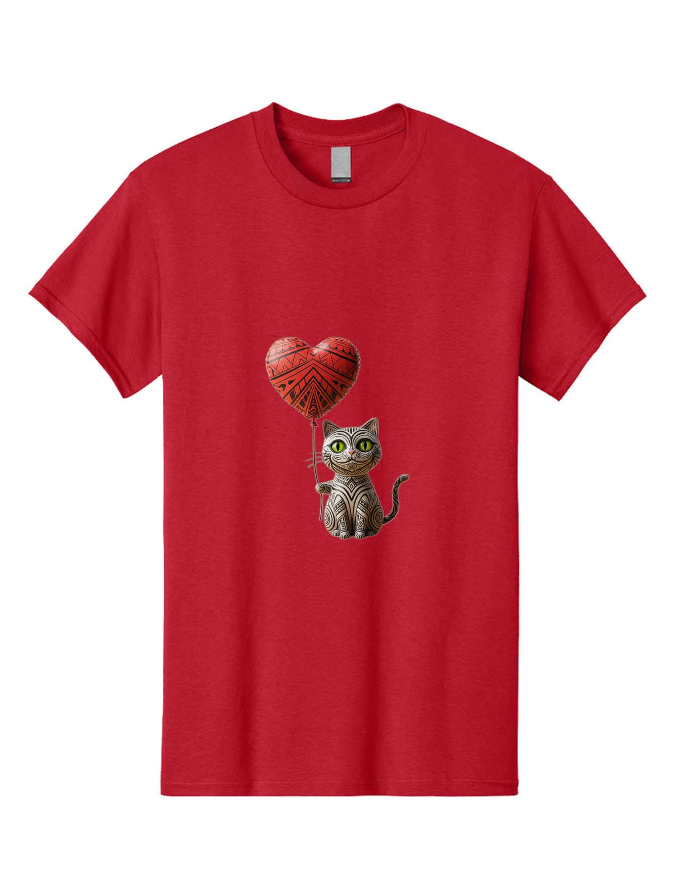Cat-With-Heart-Balloon-1 Men'S Graphic Tee, 100% Cotton, Comfortable Casual Summer Wear, Machine Washable, Vintage Camera, Old Camera, Antique Camera, Black Camera, Classic Photography, Photography Equipment, Nostalgic Device, Film Camera, Bah708