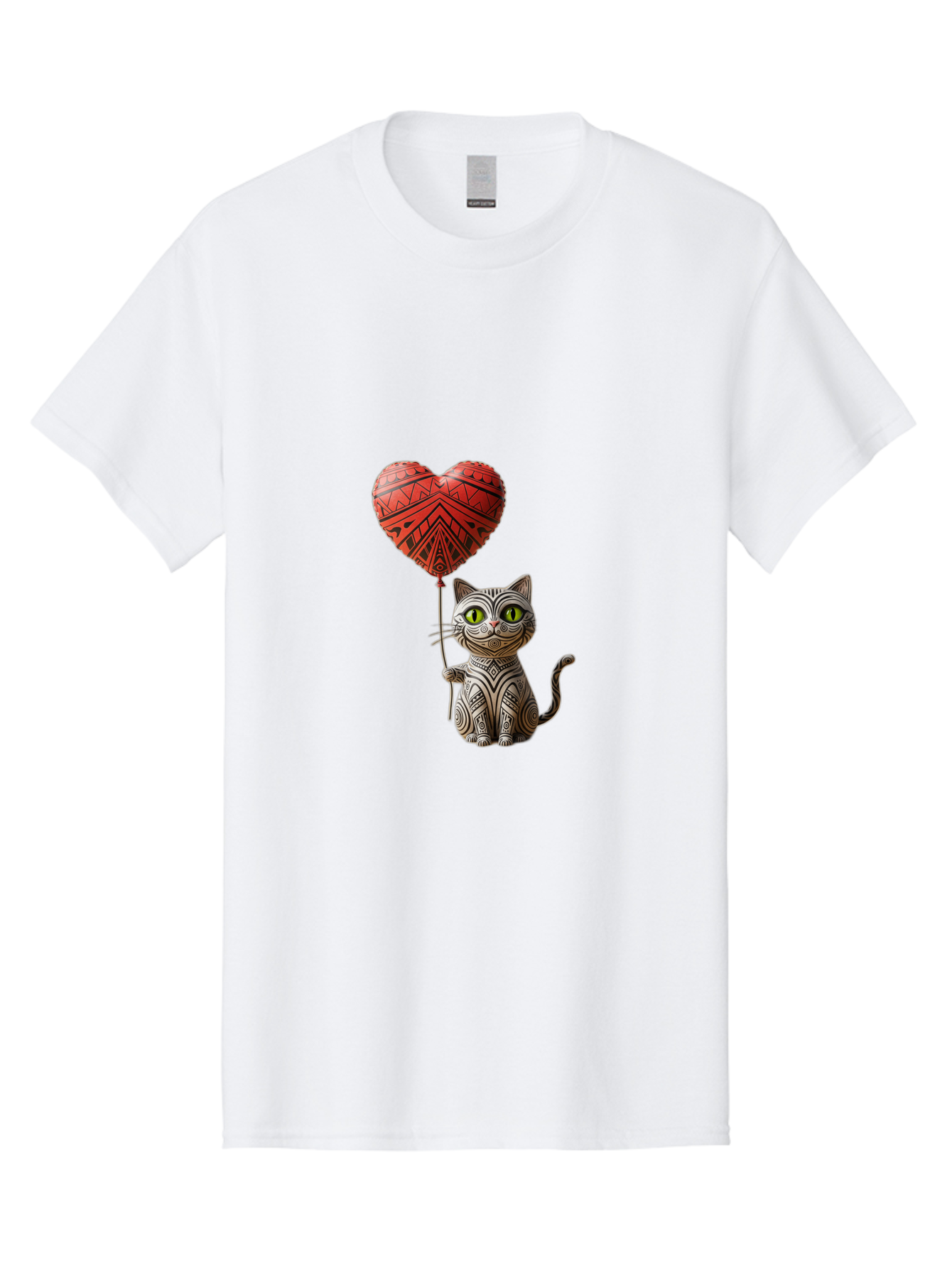 Cat-With-Heart-Balloon-1 Men'S Graphic Tee, 100% Cotton, Comfortable Casual Summer Wear, Machine Washable, Vintage Camera, Old Camera, Antique Camera, Black Camera, Classic Photography, Photography Equipment, Nostalgic Device, Film Camera, Bah708