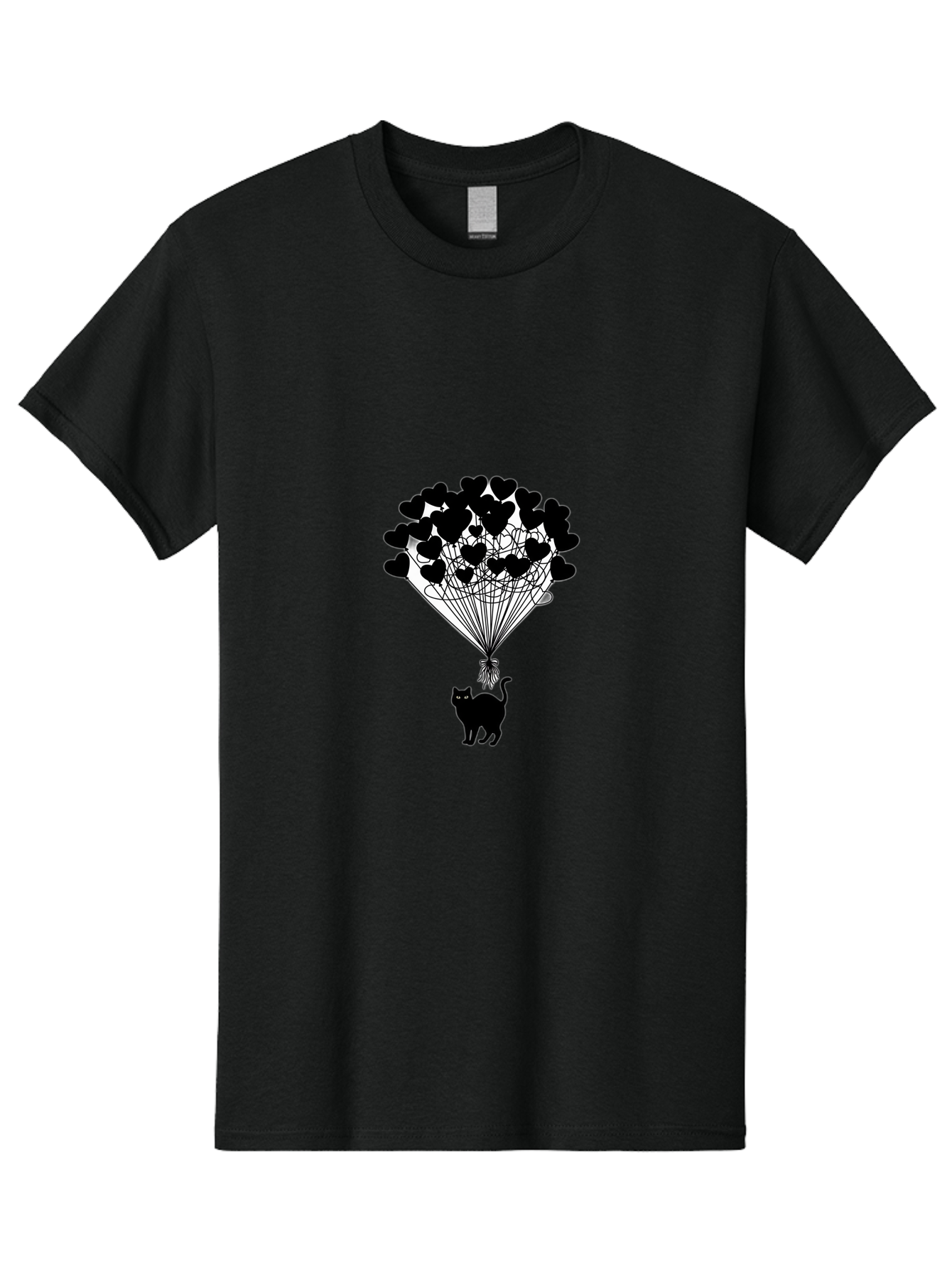 Cat-With-Heart-Balloon-2 Men'S Graphic Tee, 100% Cotton, Comfortable Casual Summer Wear, Machine Washable, Vintage Camera, Old Camera, Antique Camera, Black Camera, Classic Photography, Photography Equipment, Nostalgic Device, Film Camera, Bah709