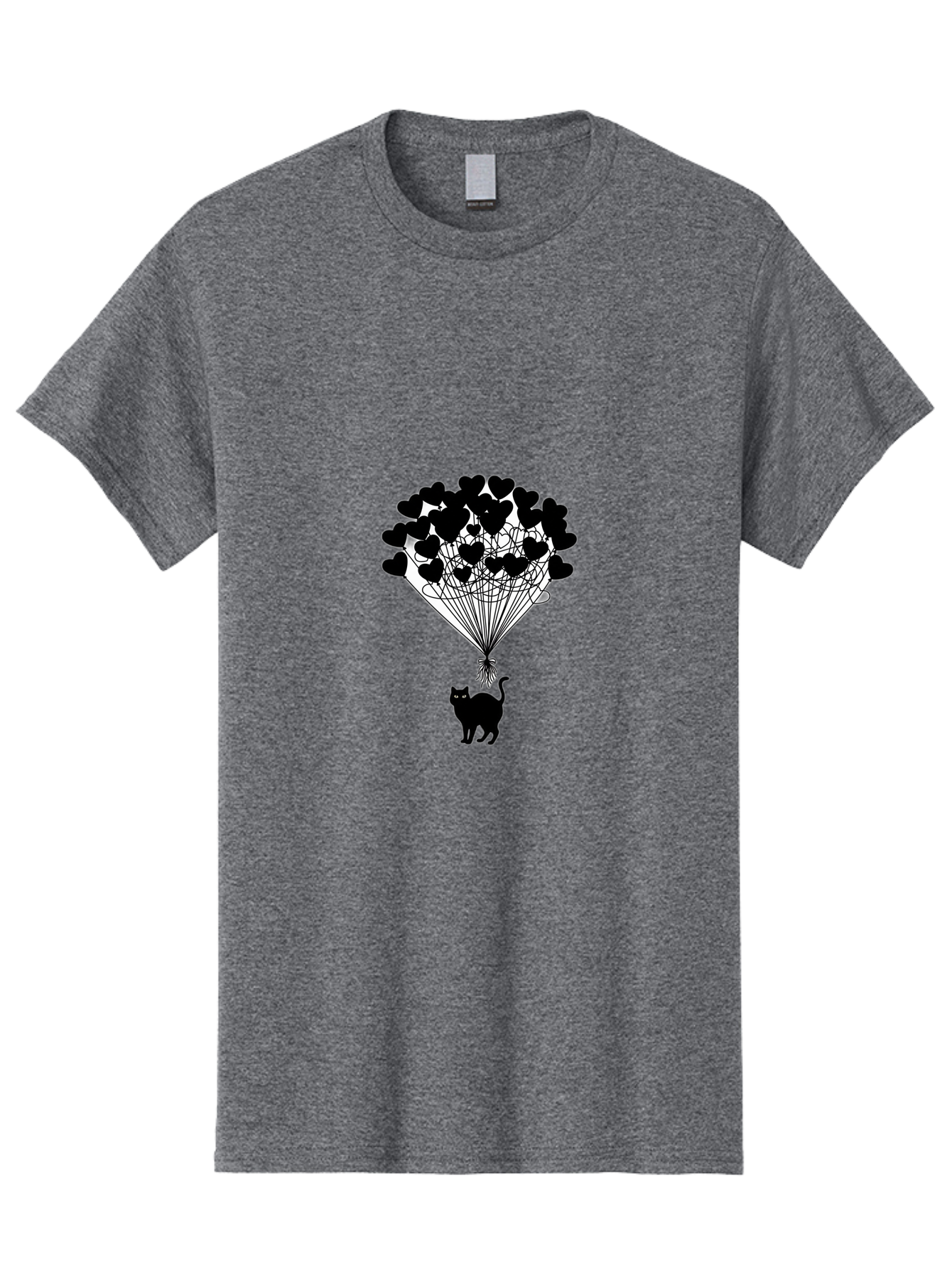 Cat-With-Heart-Balloon-2 Men'S Graphic Tee, 100% Cotton, Comfortable Casual Summer Wear, Machine Washable, Vintage Camera, Old Camera, Antique Camera, Black Camera, Classic Photography, Photography Equipment, Nostalgic Device, Film Camera, Bah709