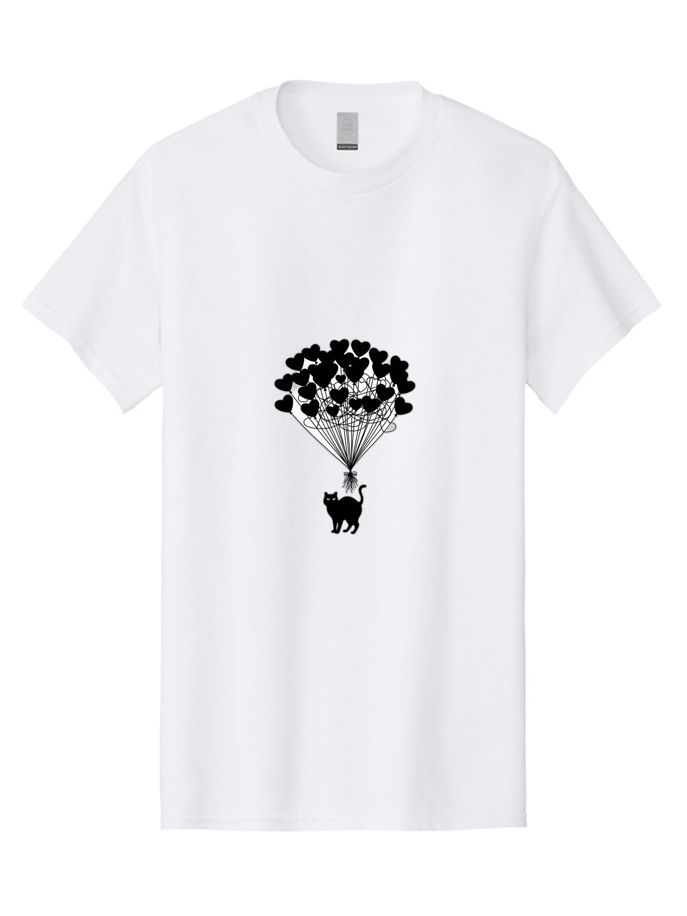 Cat-With-Heart-Balloon-2 Men'S Graphic Tee, 100% Cotton, Comfortable Casual Summer Wear, Machine Washable, Vintage Camera, Old Camera, Antique Camera, Black Camera, Classic Photography, Photography Equipment, Nostalgic Device, Film Camera, Bah709