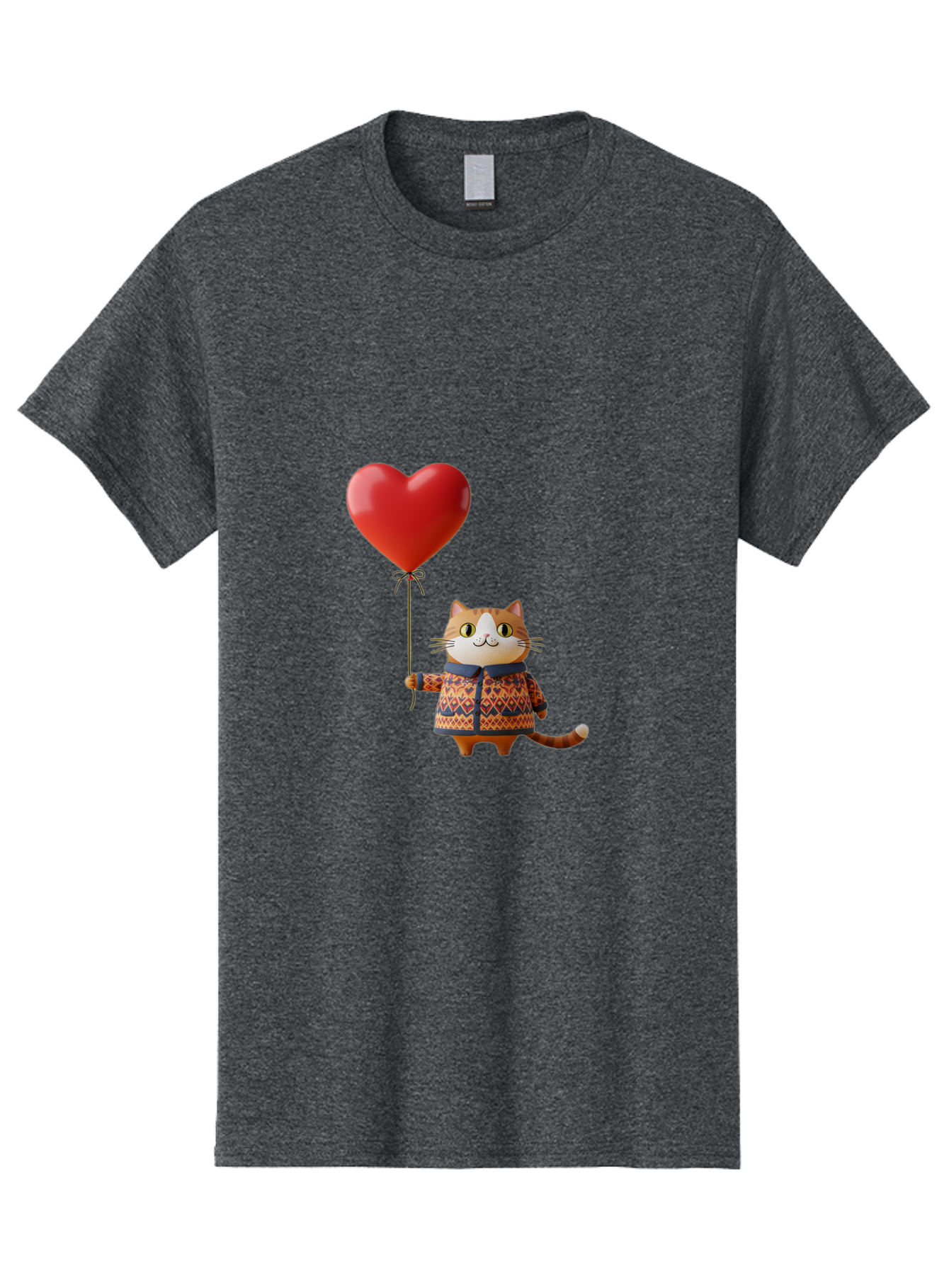 Cat-With-Heart-Balloon-3 Men'S Graphic Tee, 100% Cotton, Comfortable Casual Summer Wear, Machine Washable, Vintage Camera, Old Camera, Antique Camera, Black Camera, Classic Photography, Photography Equipment, Nostalgic Device, Film Camera, Bah710