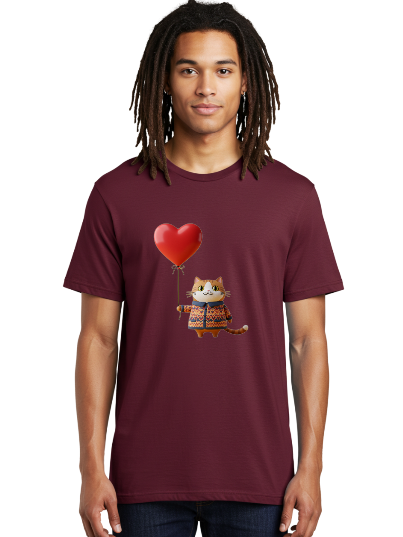 Cat-With-Heart-Balloon-3 Men'S Graphic Tee, 100% Cotton, Comfortable Casual Summer Wear, Machine Washable, Vintage Camera, Old Camera, Antique Camera, Black Camera, Classic Photography, Photography Equipment, Nostalgic Device, Film Camera, Bah710