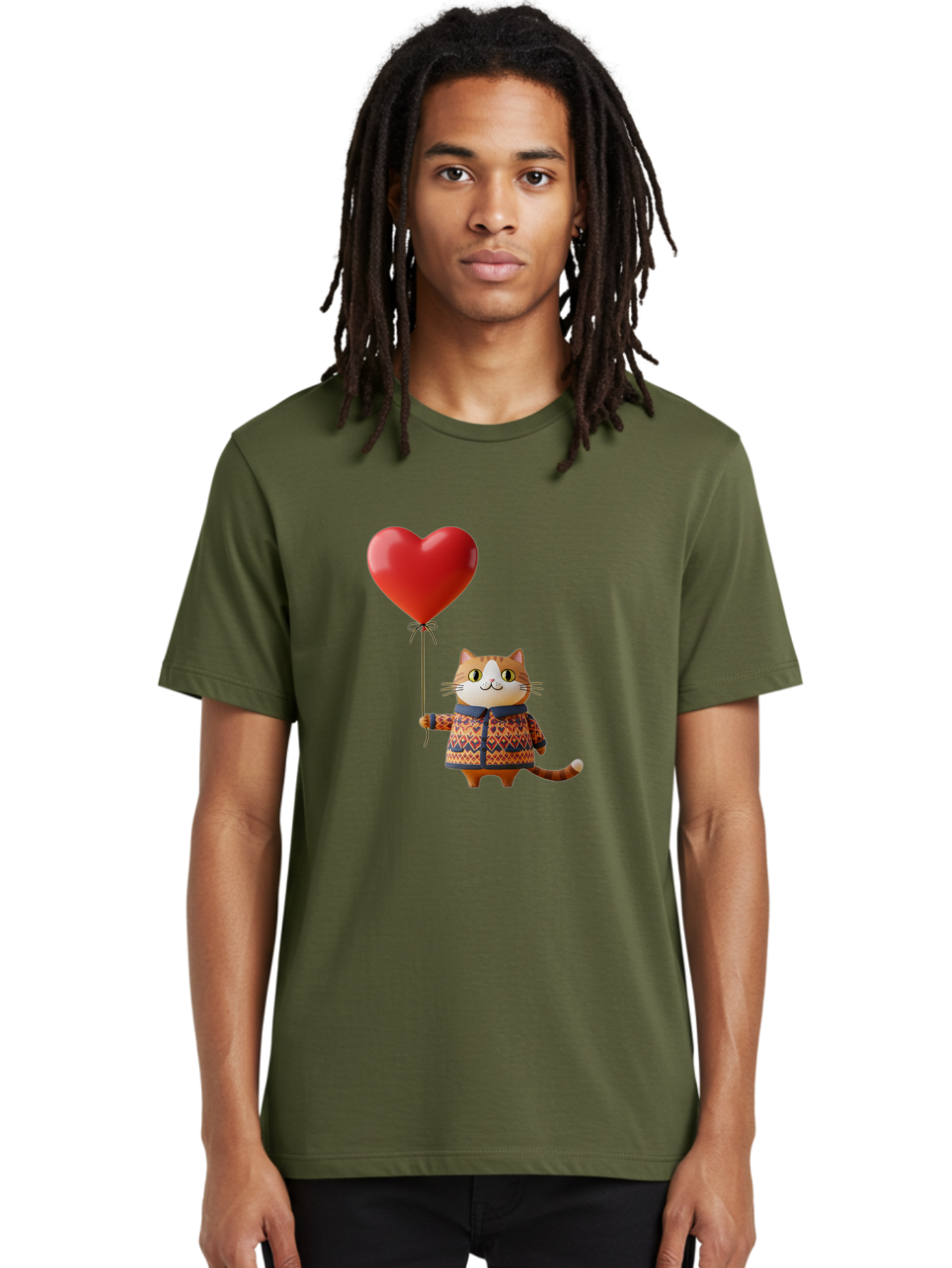 Cat-With-Heart-Balloon-3 Men'S Graphic Tee, 100% Cotton, Comfortable Casual Summer Wear, Machine Washable, Vintage Camera, Old Camera, Antique Camera, Black Camera, Classic Photography, Photography Equipment, Nostalgic Device, Film Camera, Bah710