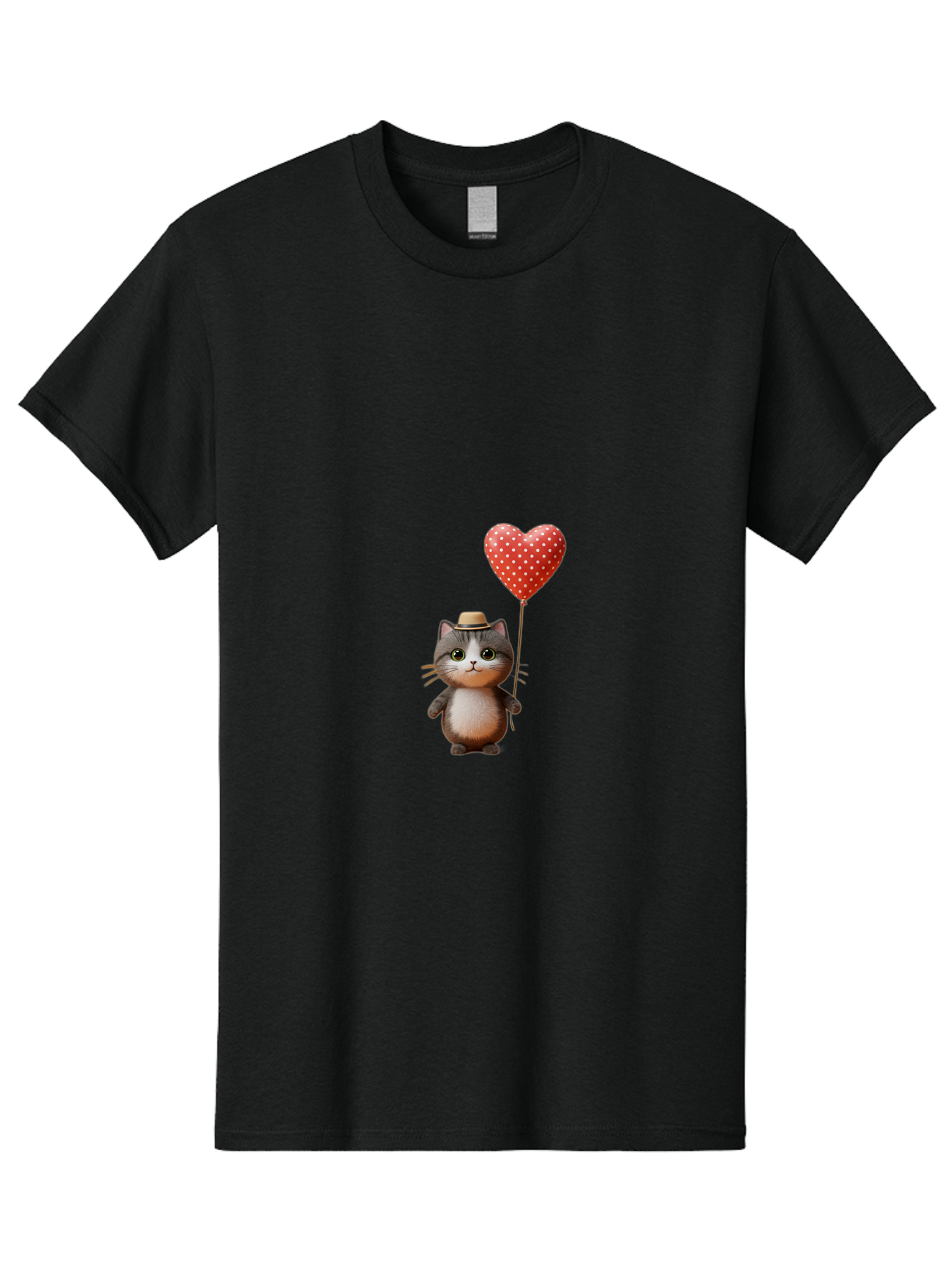 Cat-With-Heart-Balloon-4 Men'S Graphic Tee, 100% Cotton, Comfortable Casual Summer Wear, Machine Washable, Vintage Camera, Old Camera, Antique Camera, Black Camera, Classic Photography, Photography Equipment, Nostalgic Device, Film Camera, Bah711