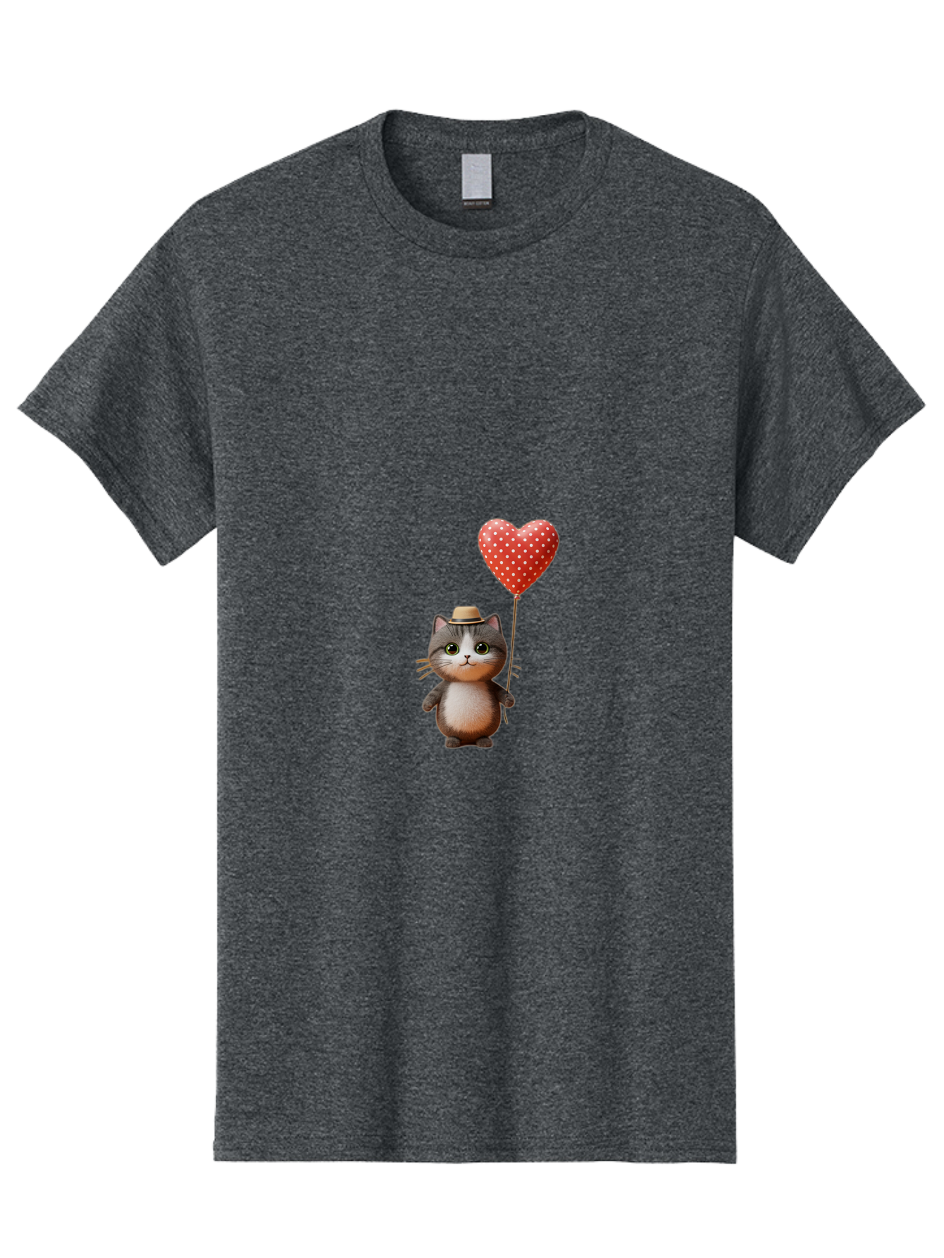 Cat-With-Heart-Balloon-4 Men'S Graphic Tee, 100% Cotton, Comfortable Casual Summer Wear, Machine Washable, Vintage Camera, Old Camera, Antique Camera, Black Camera, Classic Photography, Photography Equipment, Nostalgic Device, Film Camera, Bah711