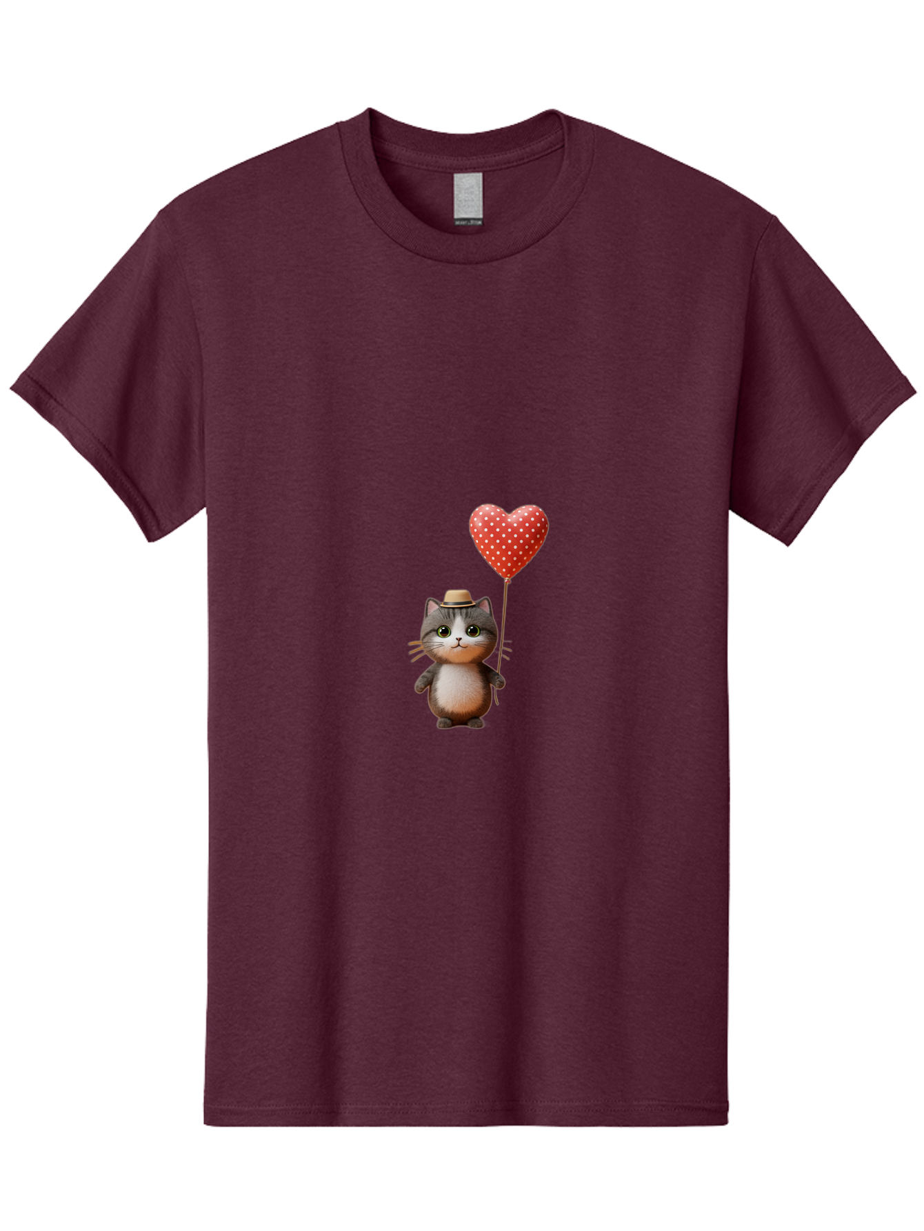 Cat-With-Heart-Balloon-4 Men'S Graphic Tee, 100% Cotton, Comfortable Casual Summer Wear, Machine Washable, Vintage Camera, Old Camera, Antique Camera, Black Camera, Classic Photography, Photography Equipment, Nostalgic Device, Film Camera, Bah711