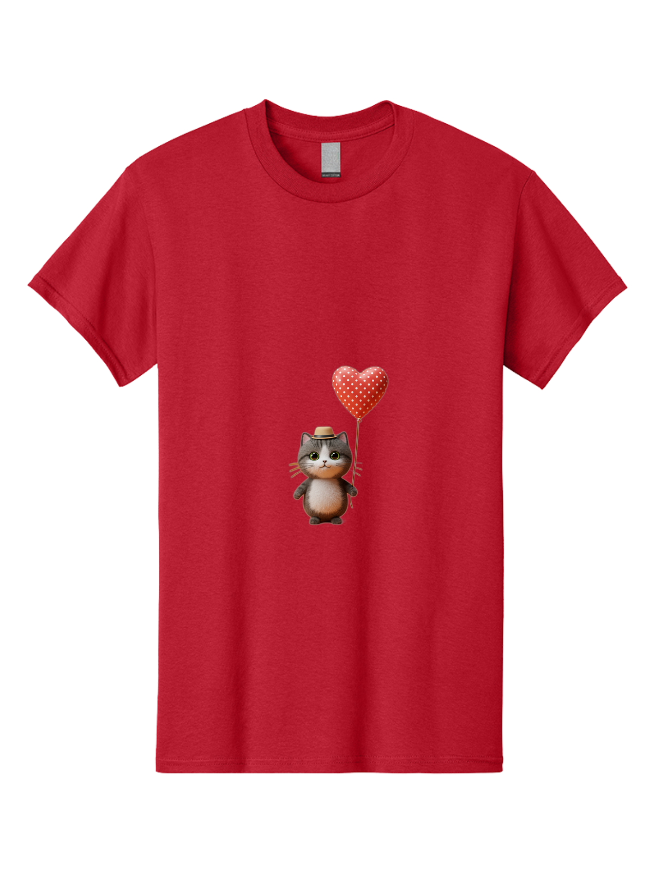 Cat-With-Heart-Balloon-4 Men'S Graphic Tee, 100% Cotton, Comfortable Casual Summer Wear, Machine Washable, Vintage Camera, Old Camera, Antique Camera, Black Camera, Classic Photography, Photography Equipment, Nostalgic Device, Film Camera, Bah711