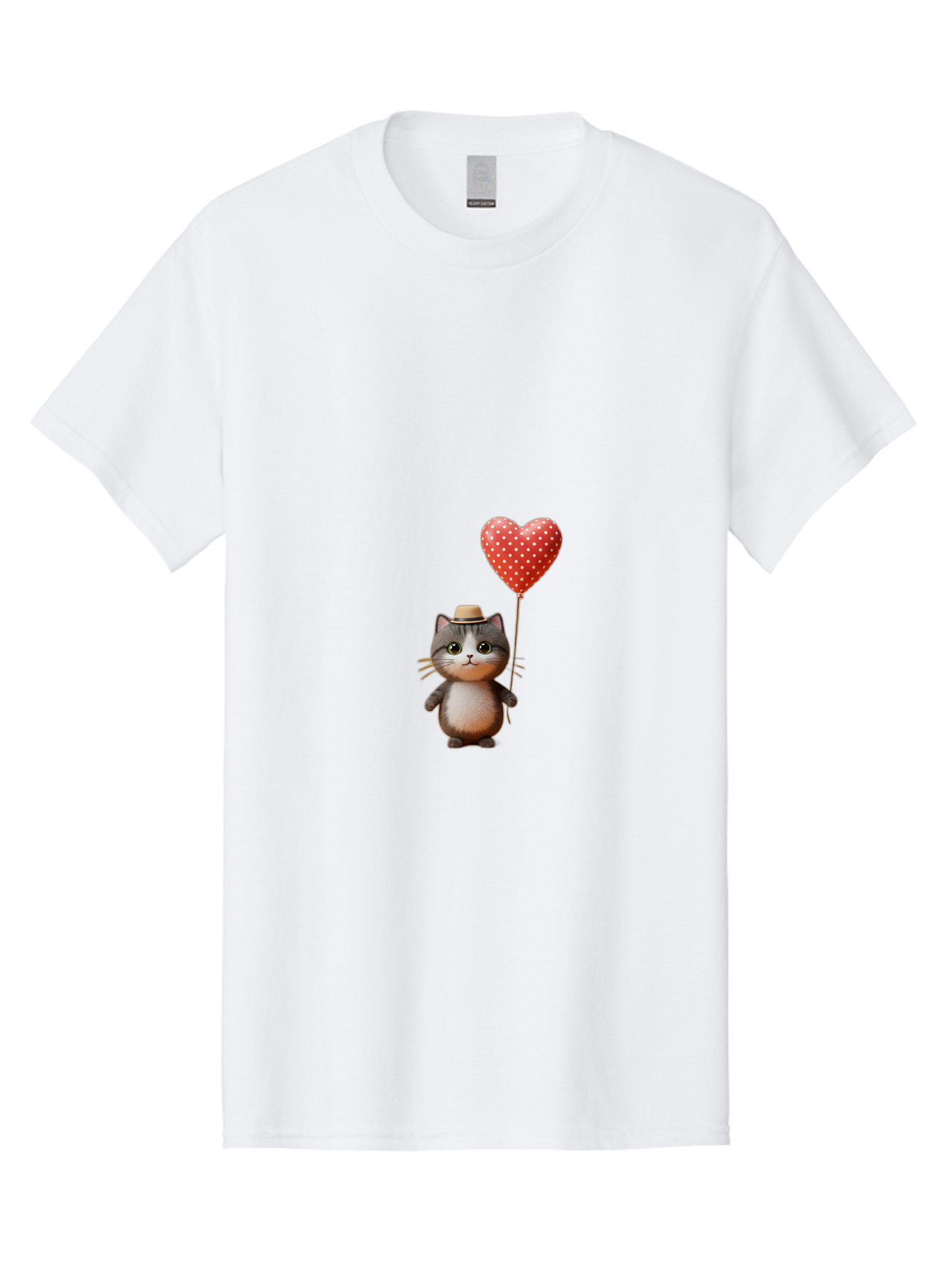 Cat-With-Heart-Balloon-4 Men'S Graphic Tee, 100% Cotton, Comfortable Casual Summer Wear, Machine Washable, Vintage Camera, Old Camera, Antique Camera, Black Camera, Classic Photography, Photography Equipment, Nostalgic Device, Film Camera, Bah711