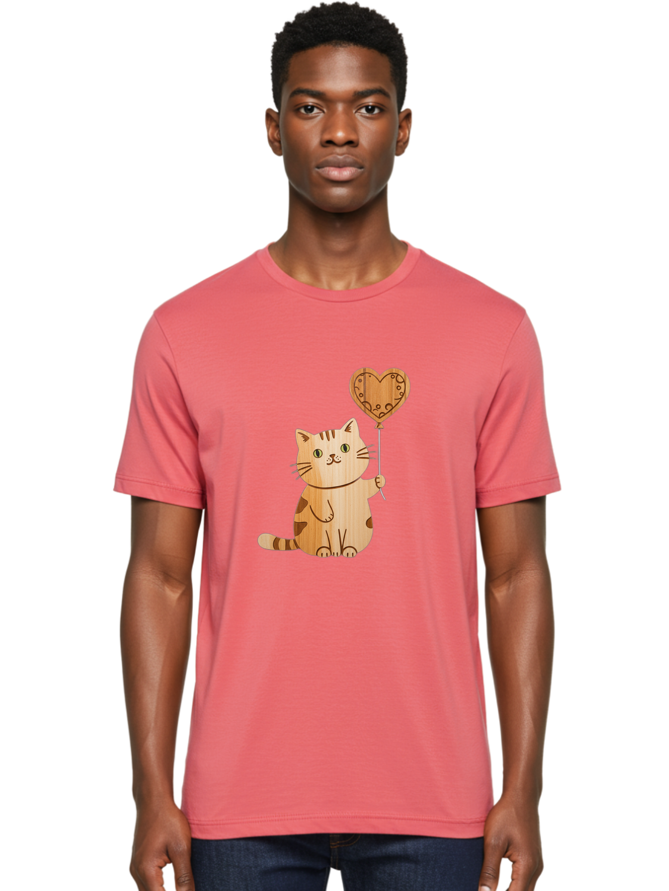 Cat-With-Heart-Balloon Men'S Graphic Tee, 100% Cotton, Comfortable Casual Summer Wear, Machine Washable, Vintage Camera, Old Camera, Antique Camera, Black Camera, Classic Photography, Photography Equipment, Nostalgic Device, Film Camera, Bah712