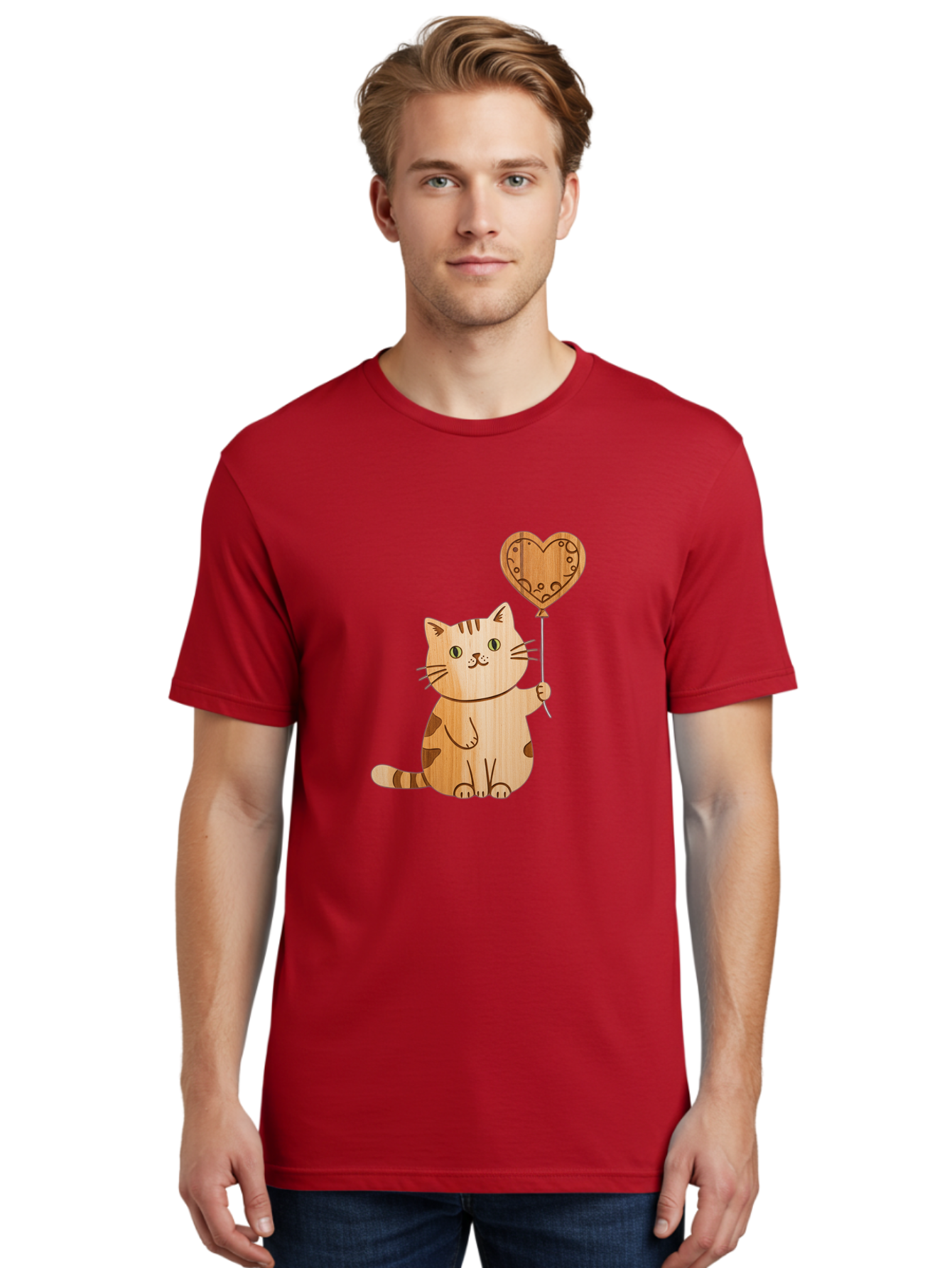 Cat-With-Heart-Balloon Men'S Graphic Tee, 100% Cotton, Comfortable Casual Summer Wear, Machine Washable, Vintage Camera, Old Camera, Antique Camera, Black Camera, Classic Photography, Photography Equipment, Nostalgic Device, Film Camera, Bah712
