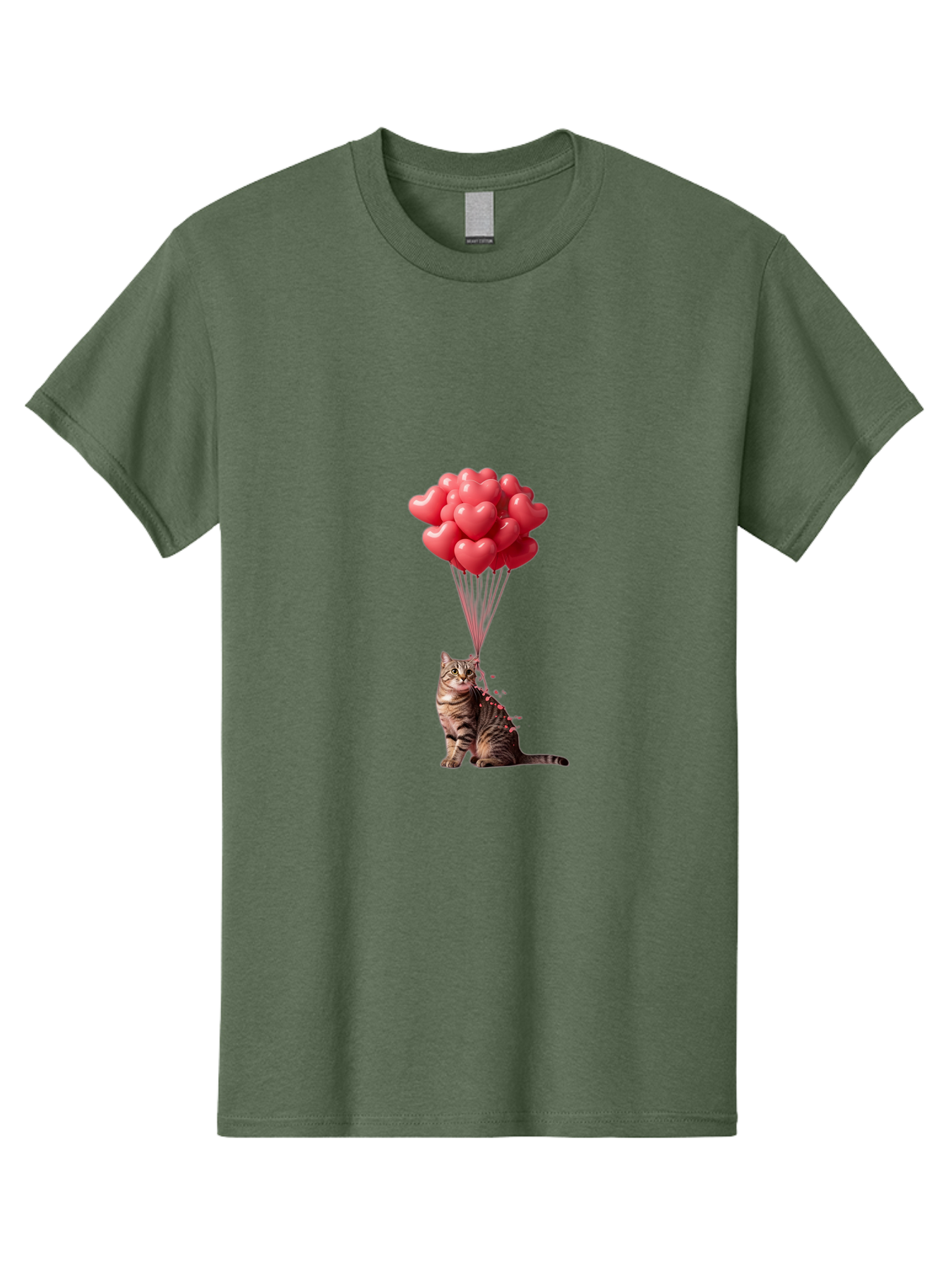 Cat-With-Heart-Balloons-1 Men'S Graphic Tee, 100% Cotton, Comfortable Casual Summer Wear, Machine Washable, Vintage Camera, Old Camera, Antique Camera, Black Camera, Classic Photography, Photography Equipment, Nostalgic Device, Film Camera, Bah713