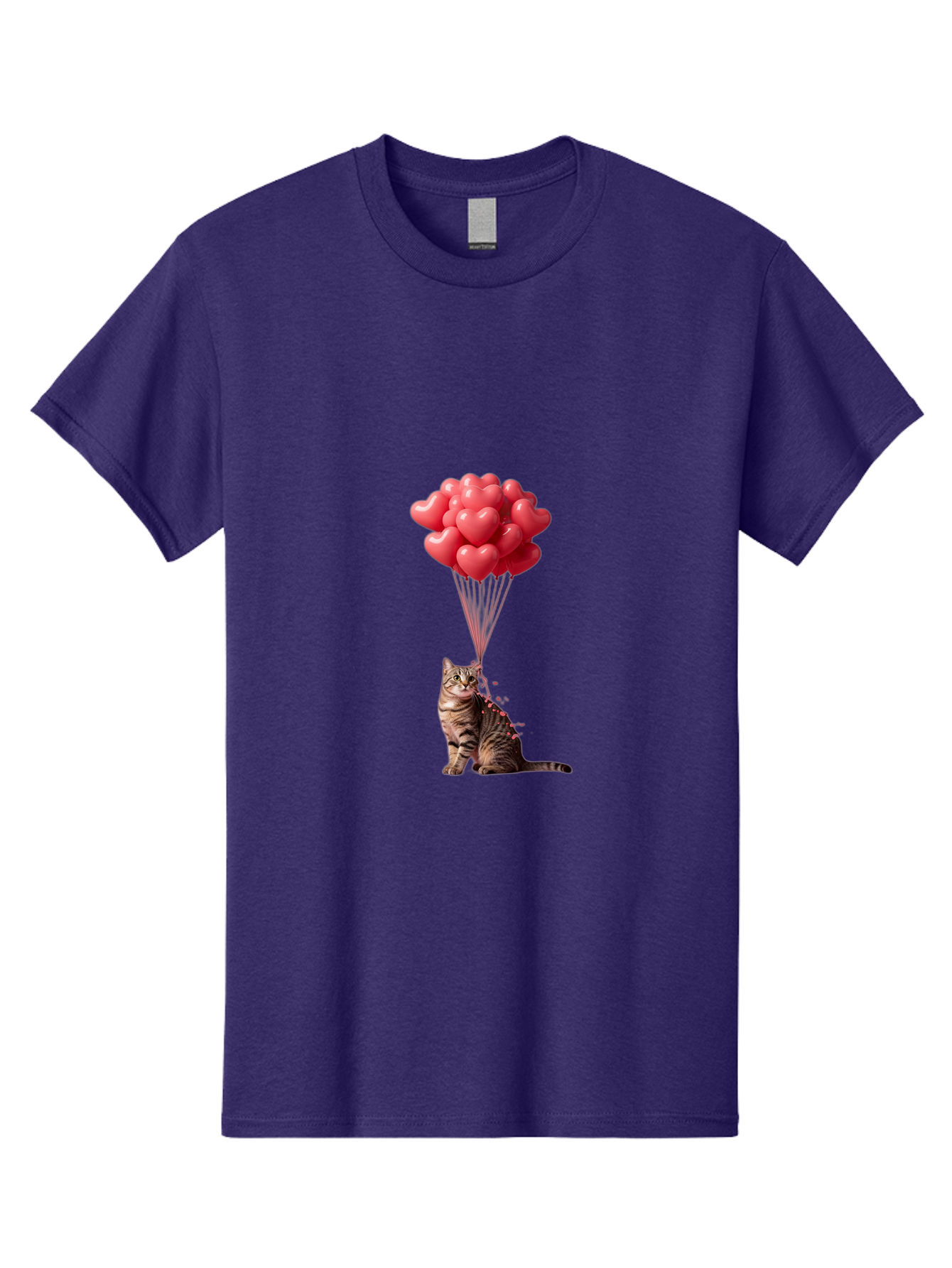 Cat-With-Heart-Balloons-1 Men'S Graphic Tee, 100% Cotton, Comfortable Casual Summer Wear, Machine Washable, Vintage Camera, Old Camera, Antique Camera, Black Camera, Classic Photography, Photography Equipment, Nostalgic Device, Film Camera, Bah713