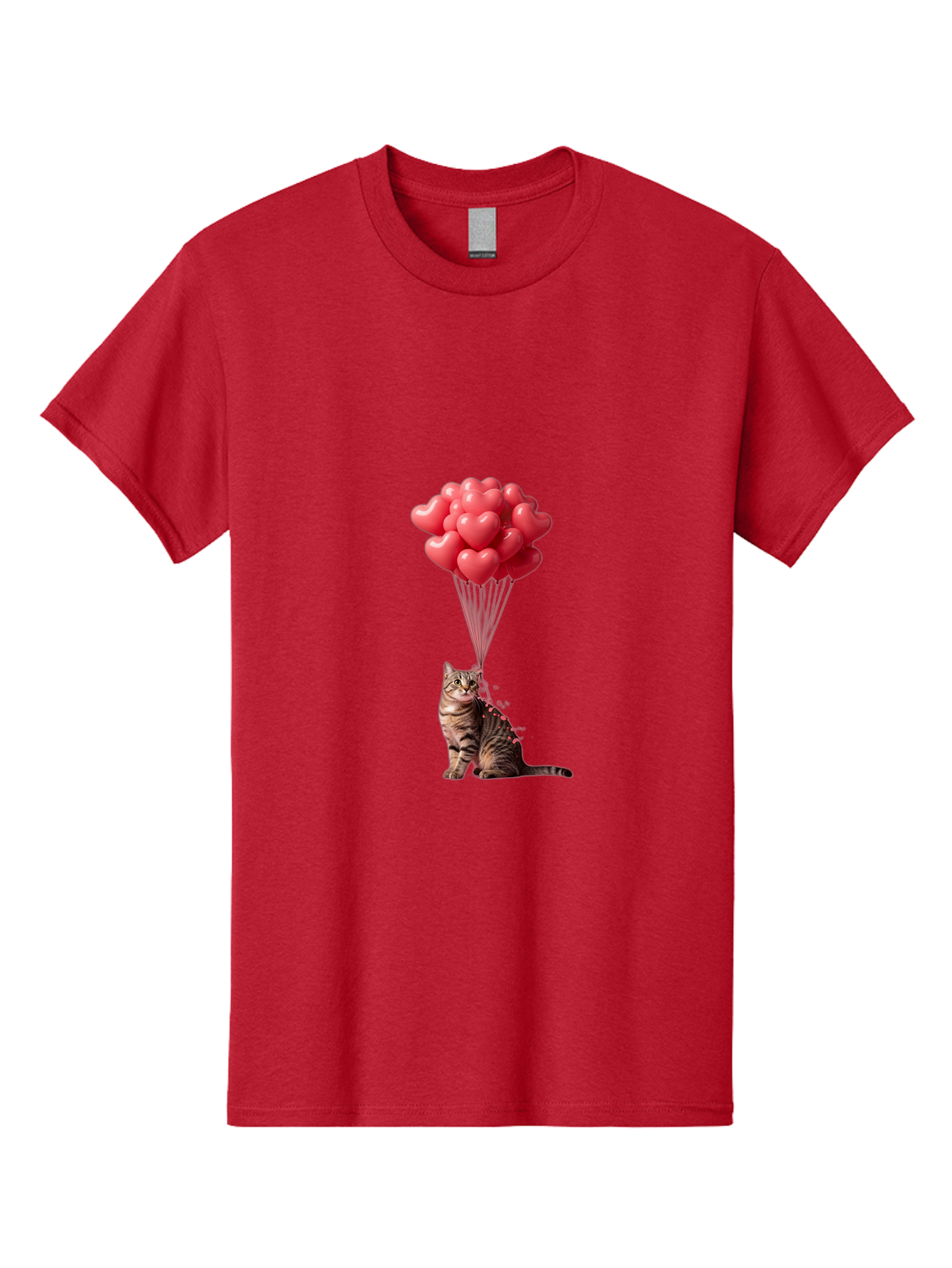 Cat-With-Heart-Balloons-1 Men'S Graphic Tee, 100% Cotton, Comfortable Casual Summer Wear, Machine Washable, Vintage Camera, Old Camera, Antique Camera, Black Camera, Classic Photography, Photography Equipment, Nostalgic Device, Film Camera, Bah713