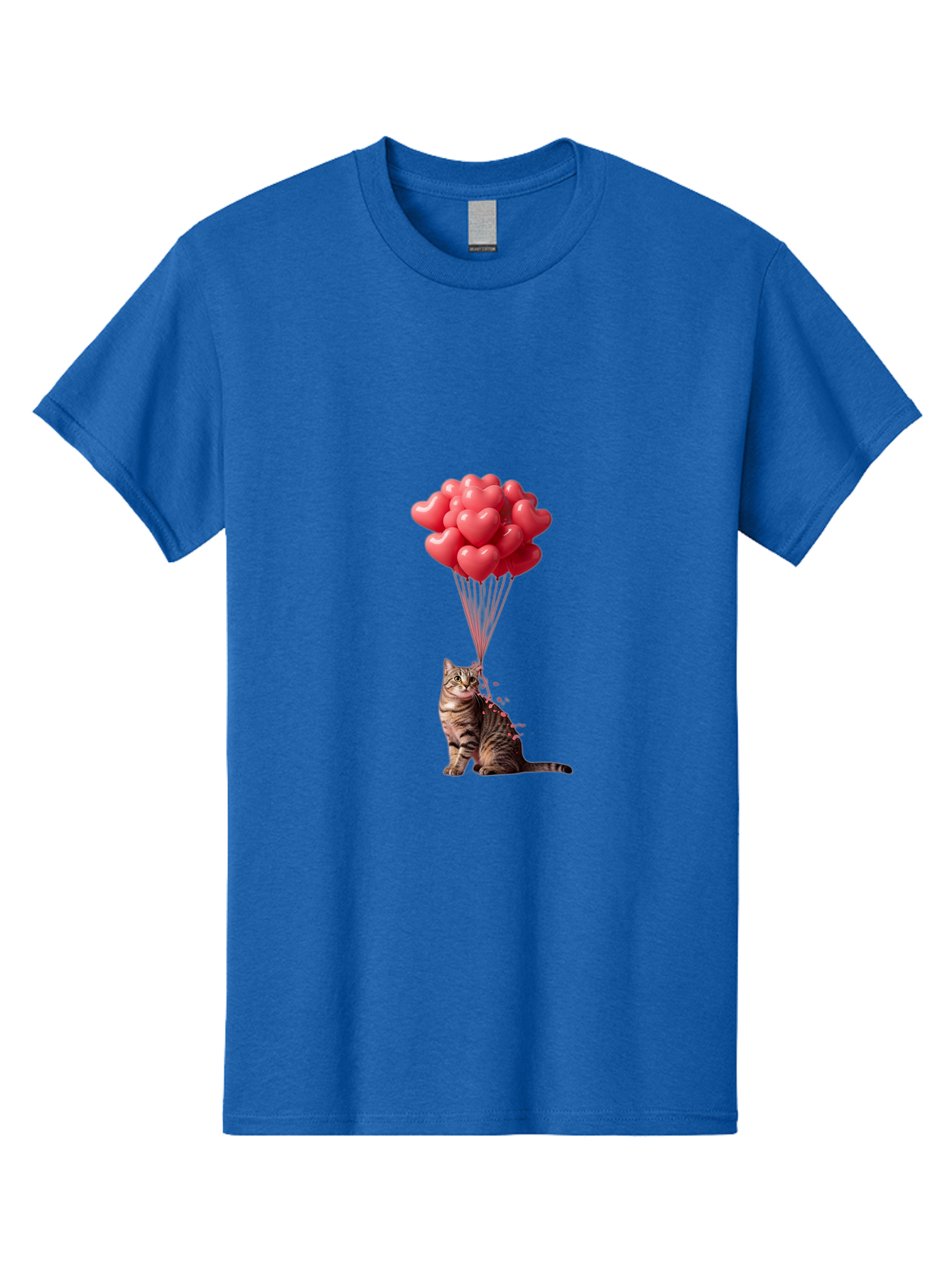 Cat-With-Heart-Balloons-1 Men'S Graphic Tee, 100% Cotton, Comfortable Casual Summer Wear, Machine Washable, Vintage Camera, Old Camera, Antique Camera, Black Camera, Classic Photography, Photography Equipment, Nostalgic Device, Film Camera, Bah713