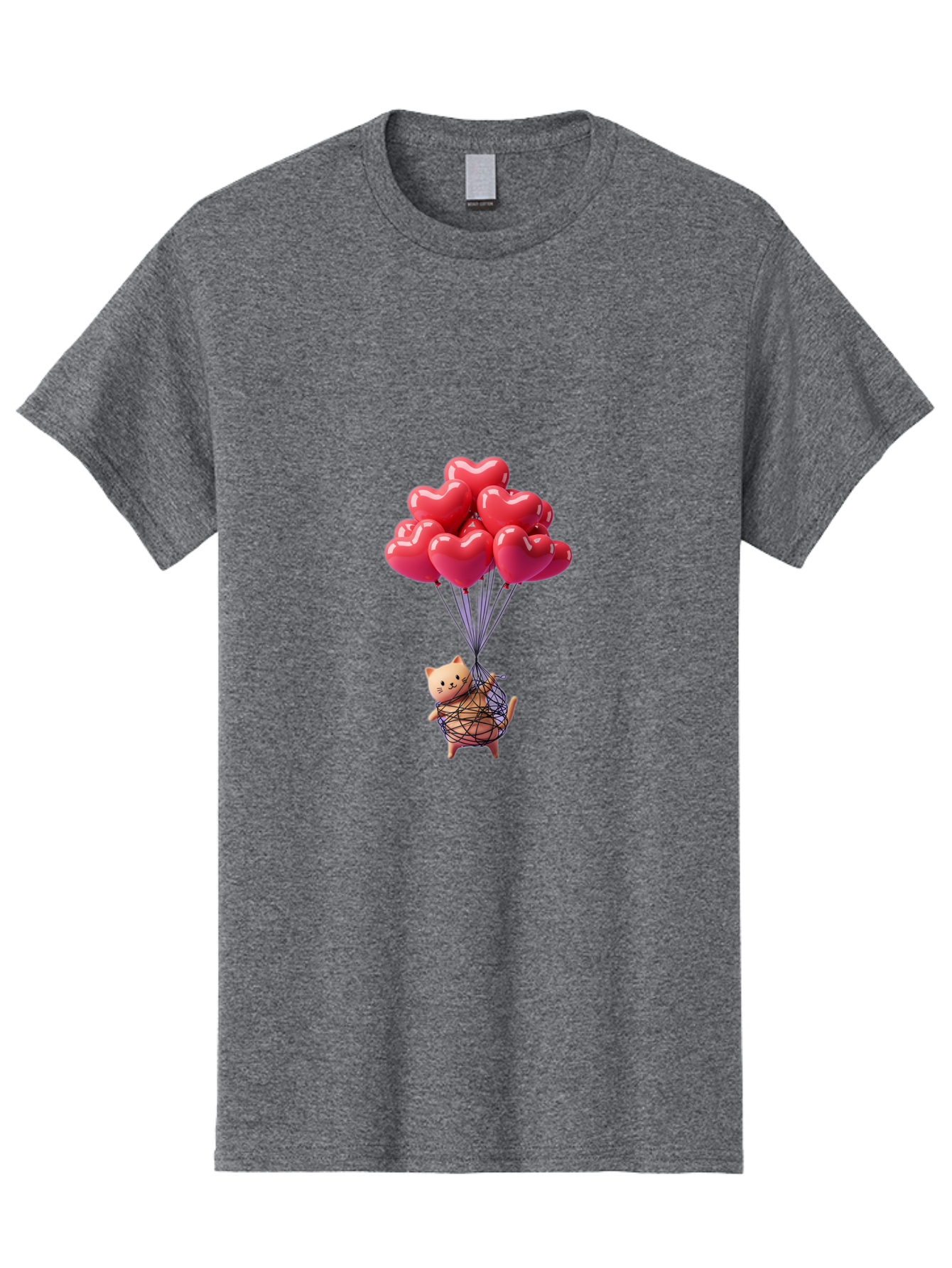 Cat-With-Heart-Balloons Men'S Graphic Tee, 100% Cotton, Comfortable Casual Summer Wear, Machine Washable, Vintage Camera, Old Camera, Antique Camera, Black Camera, Classic Photography, Photography Equipment, Nostalgic Device, Film Camera, Bah715