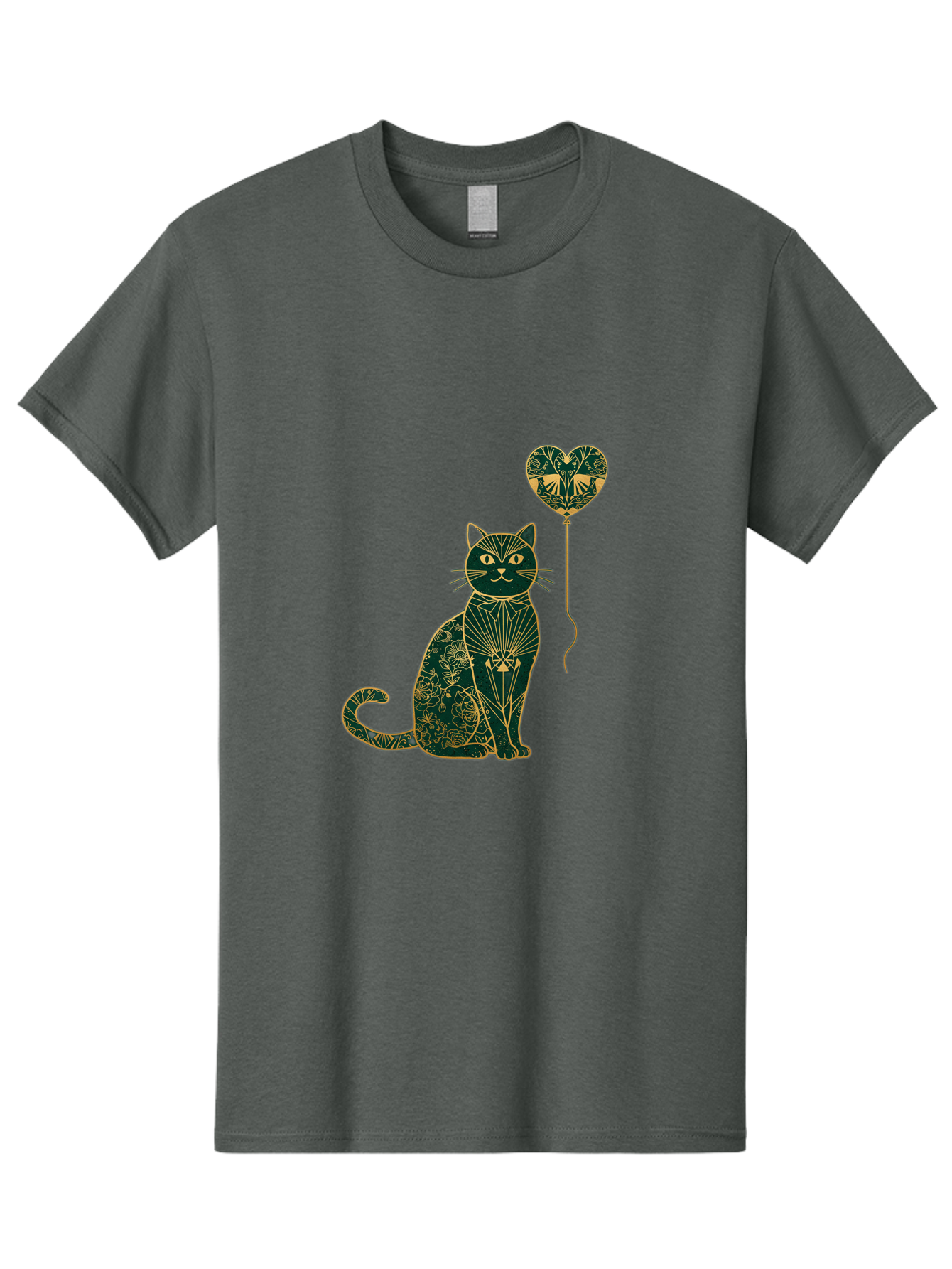 Cat-With-Heart-Shaped-Balloon-1 Men'S Graphic Tee, 100% Cotton, Comfortable Casual Summer Wear, Machine Washable, Vintage Camera, Old Camera, Antique Camera, Black Camera, Classic Photography, Photography Equipment, Nostalgic Device, Bah716